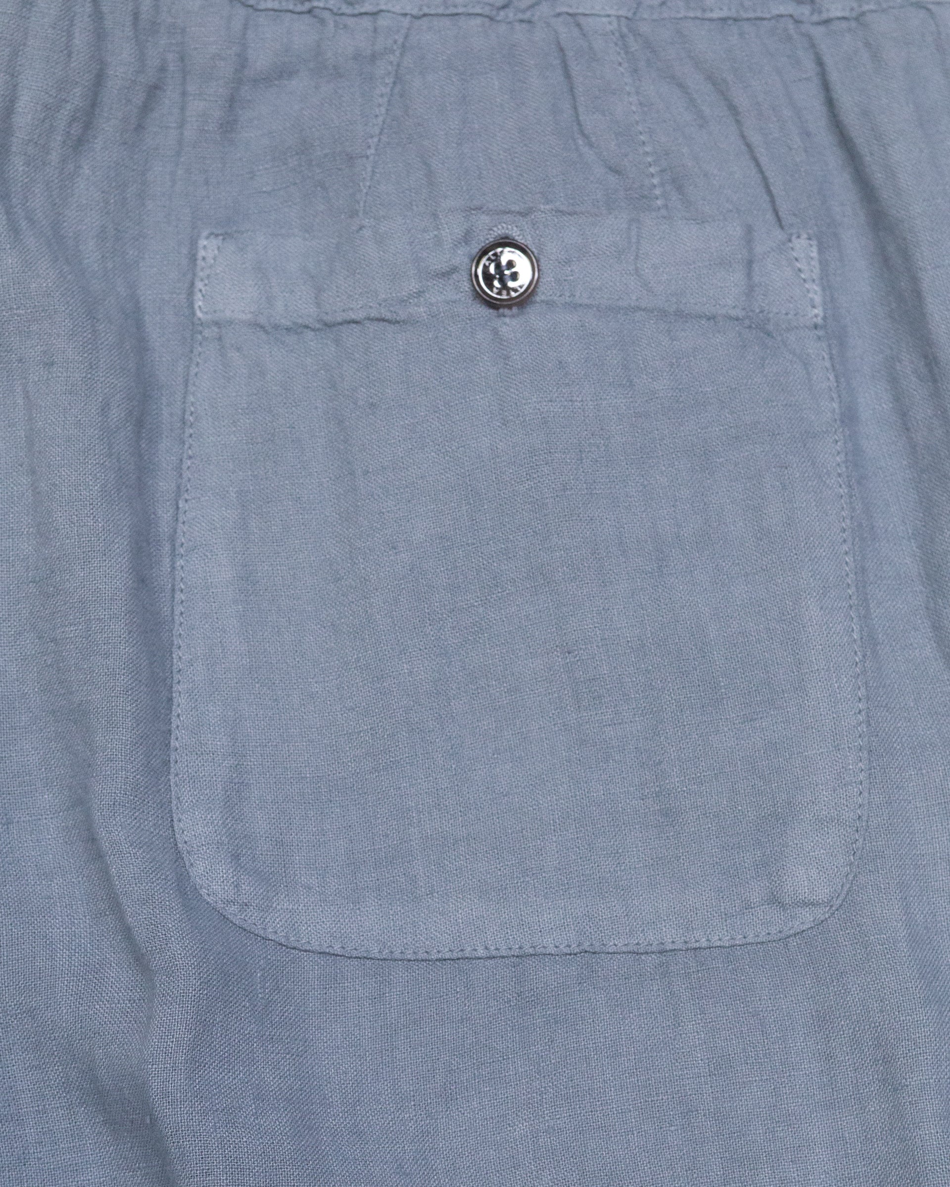 Pantalone Mattia in lino con coulisse, azzurro - Carta da zucchero