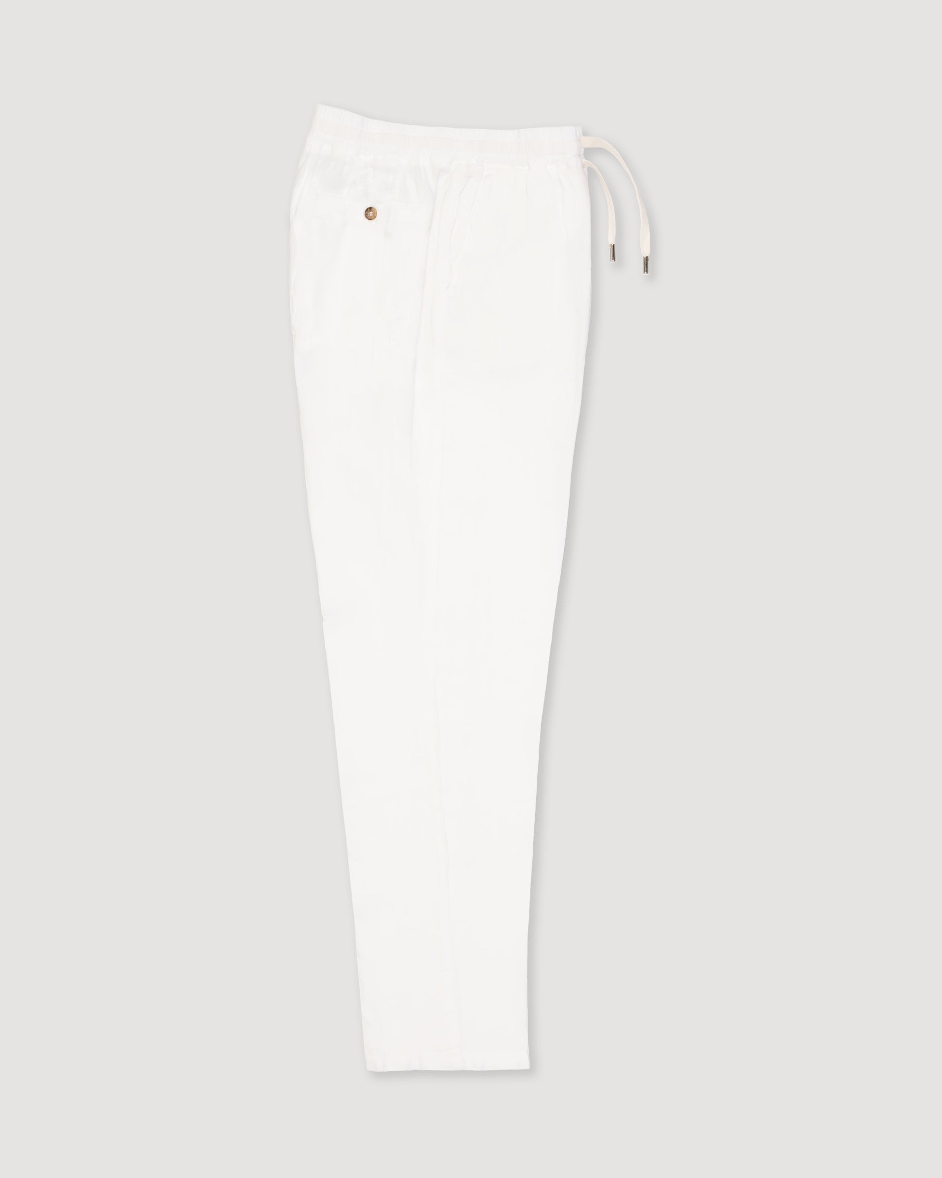 Pantalone Mattia in lino con coulisse - Panna Scuro