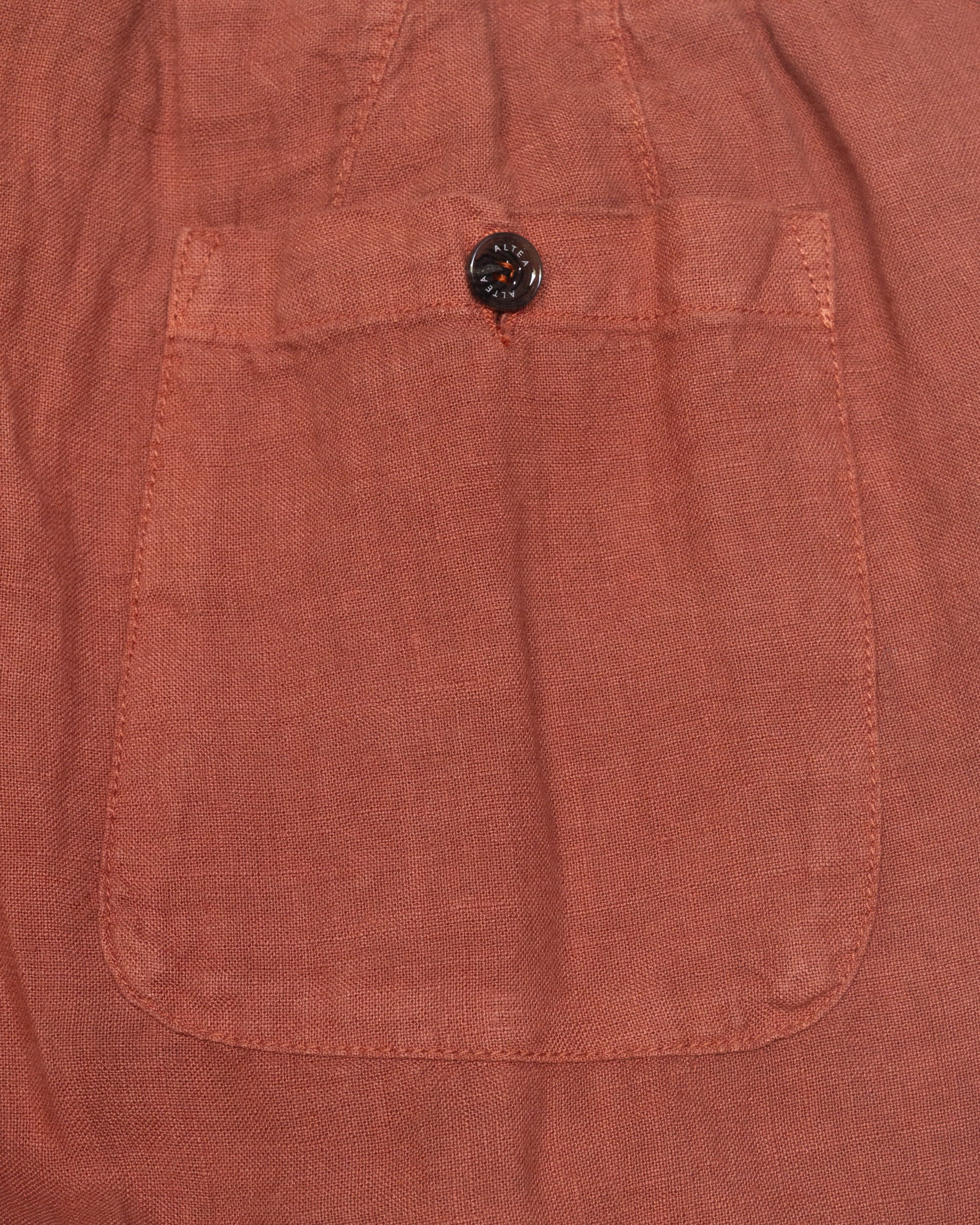 Pantalone Mattia in lino con coulisse, arancione - Cotto