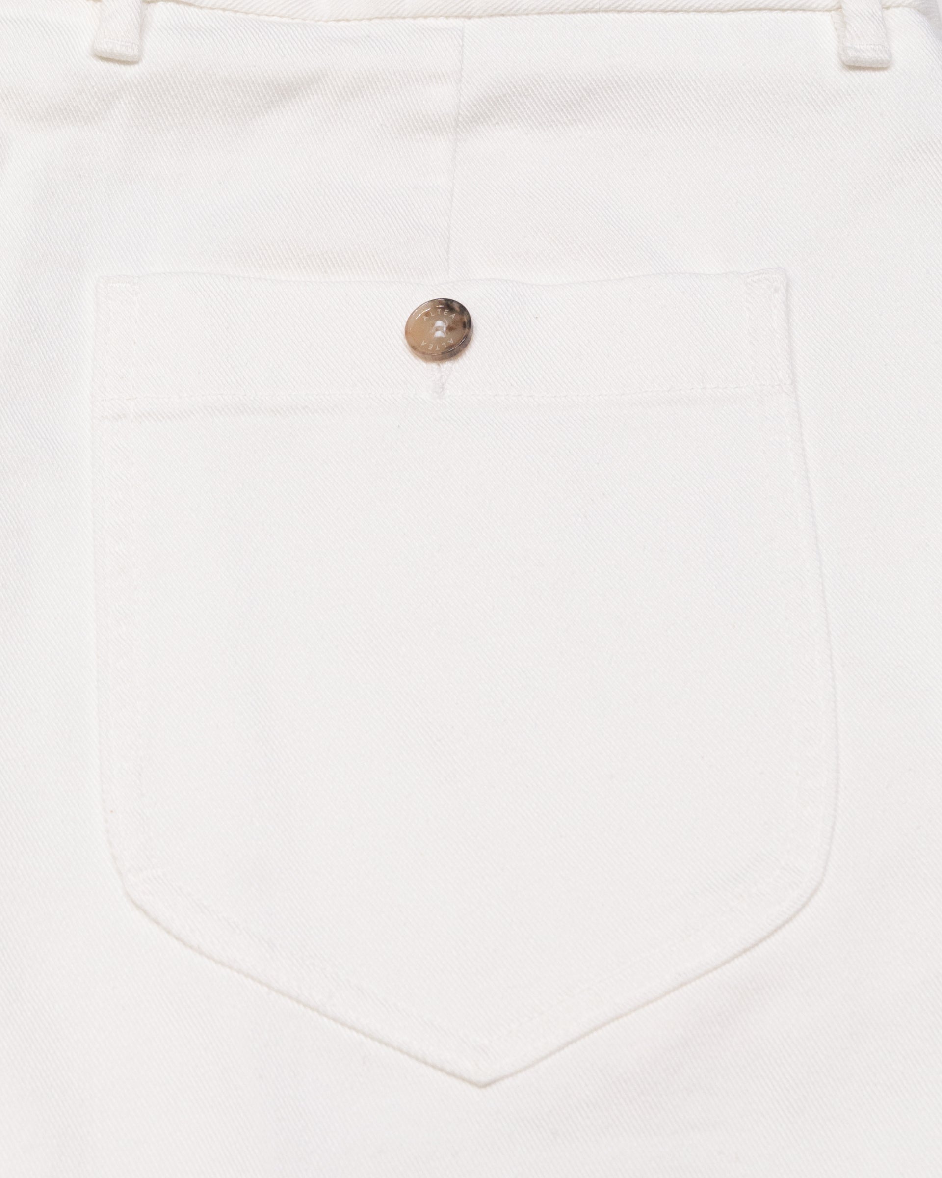 Pantalone chino Oscar in bull di cotone stretch - Bianco