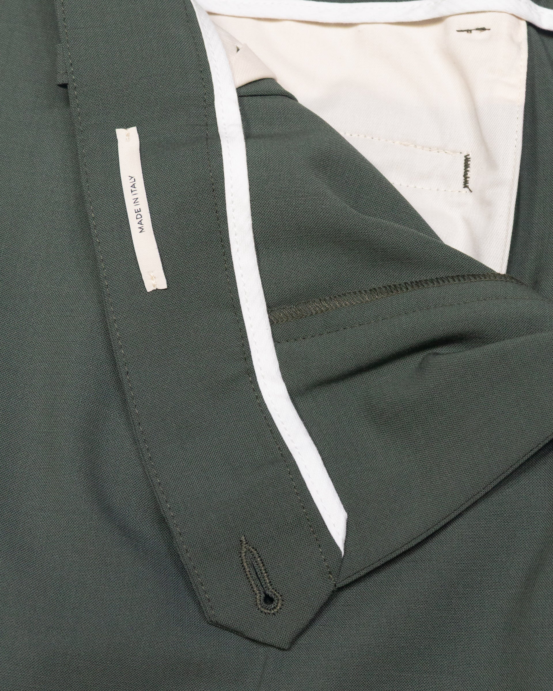 Pantalone chino Ronny in lana tecnica con pinces - Verde
