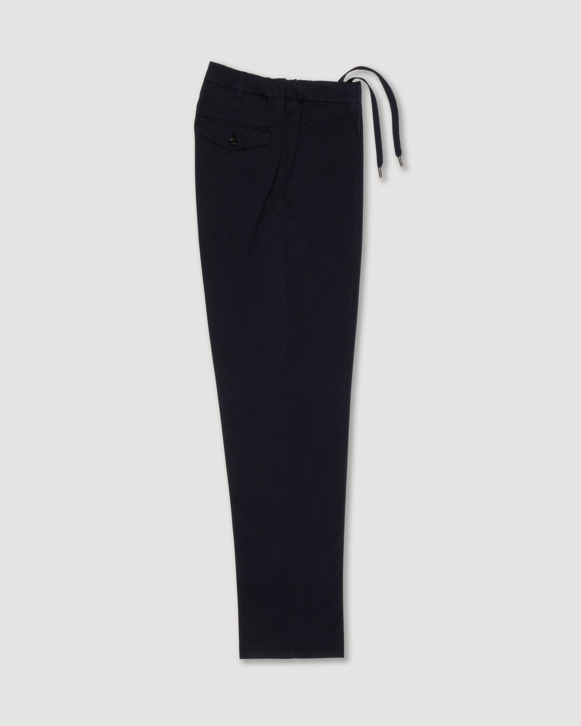 Pantalone chino Dumbo in cotone stretch con coulisse, blu - Navy