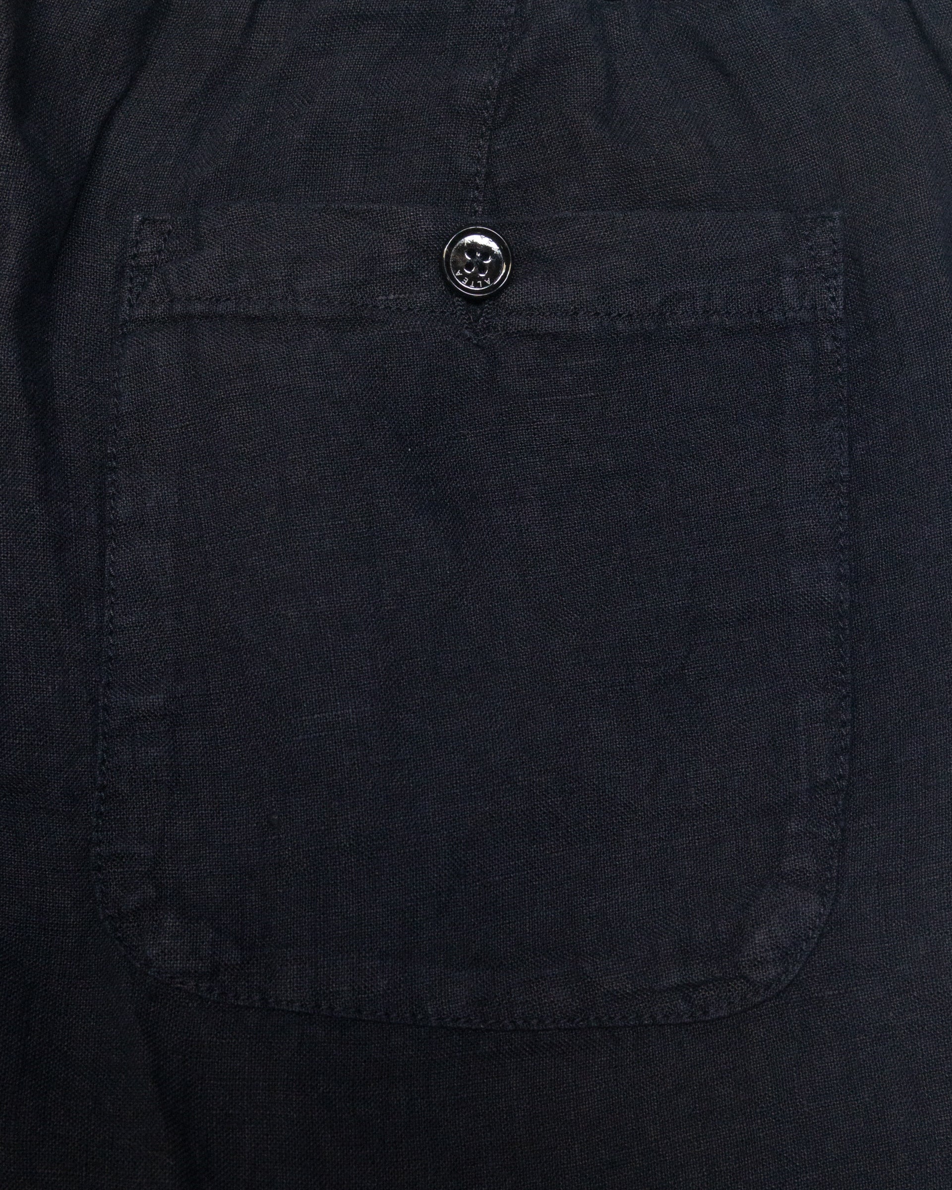 Bermuda Samuel in lino con coulisse, blu - Navy