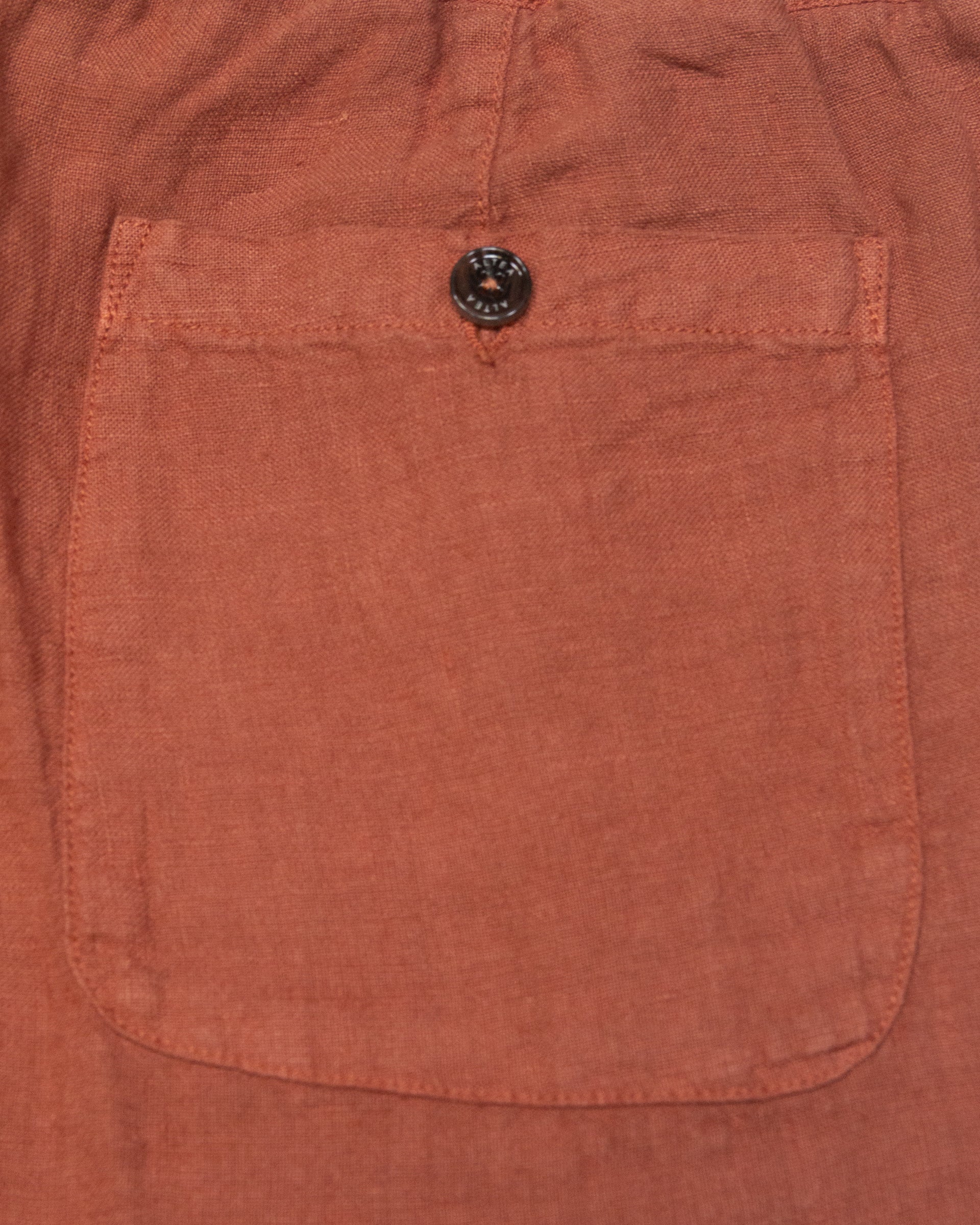 Bermuda Samuel in lino con coulisse, arancione - Cotto