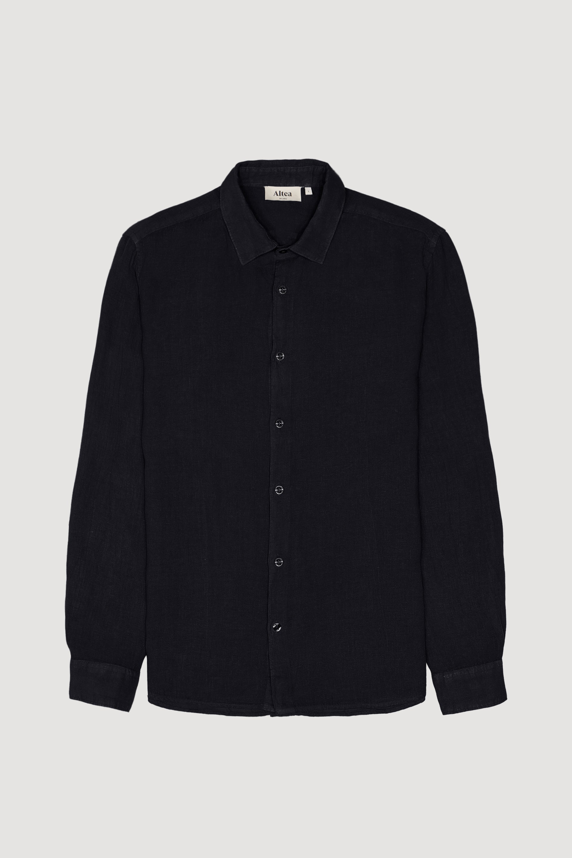 Camicia Bond Lino M/ L Tinto Capo - Navy