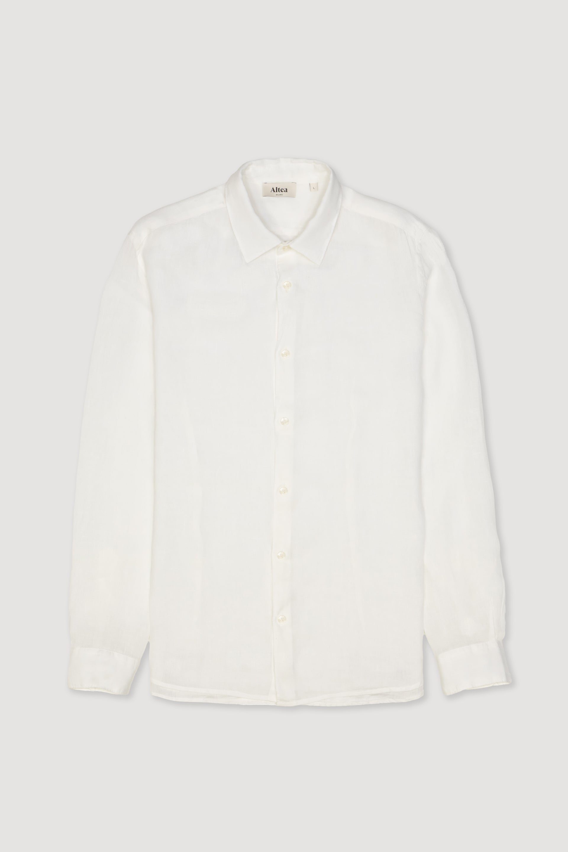 Camicia Bond Lino M/ L Tinto Capo - Panna Scuro