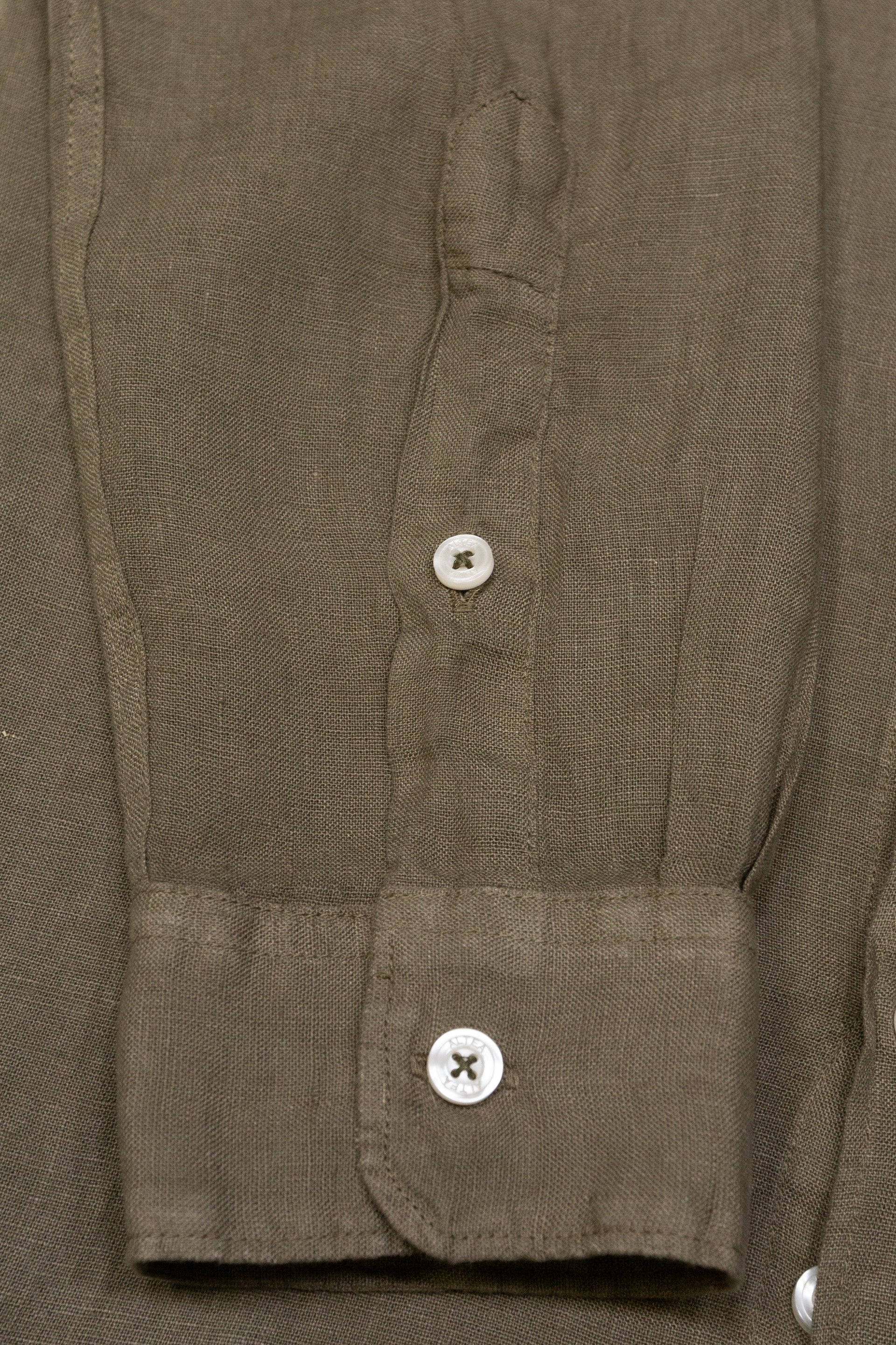 Camicia Bond Lino M/ L Tinto Capo - Army