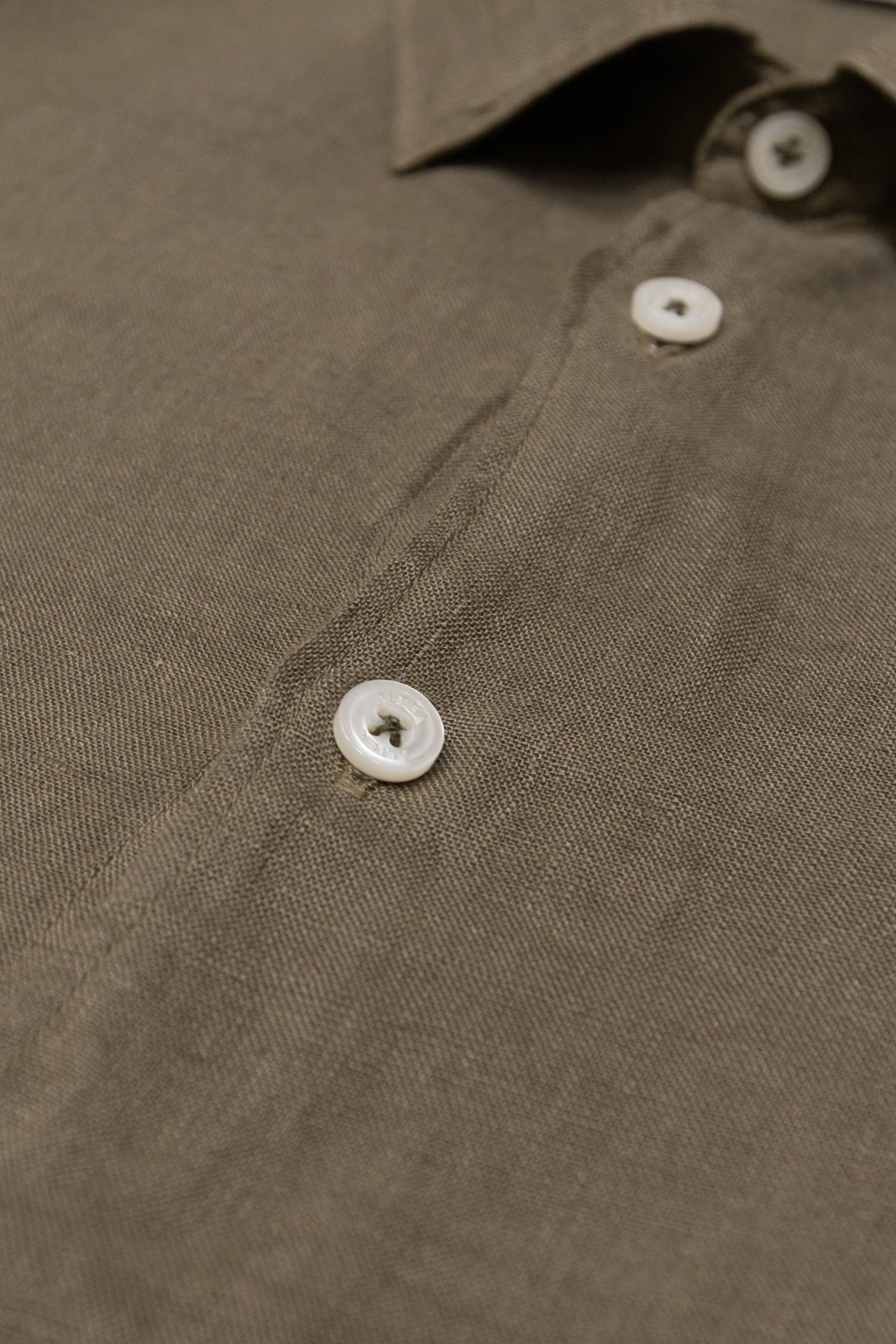 Camicia Bond Lino M/ L Tinto Capo - Army