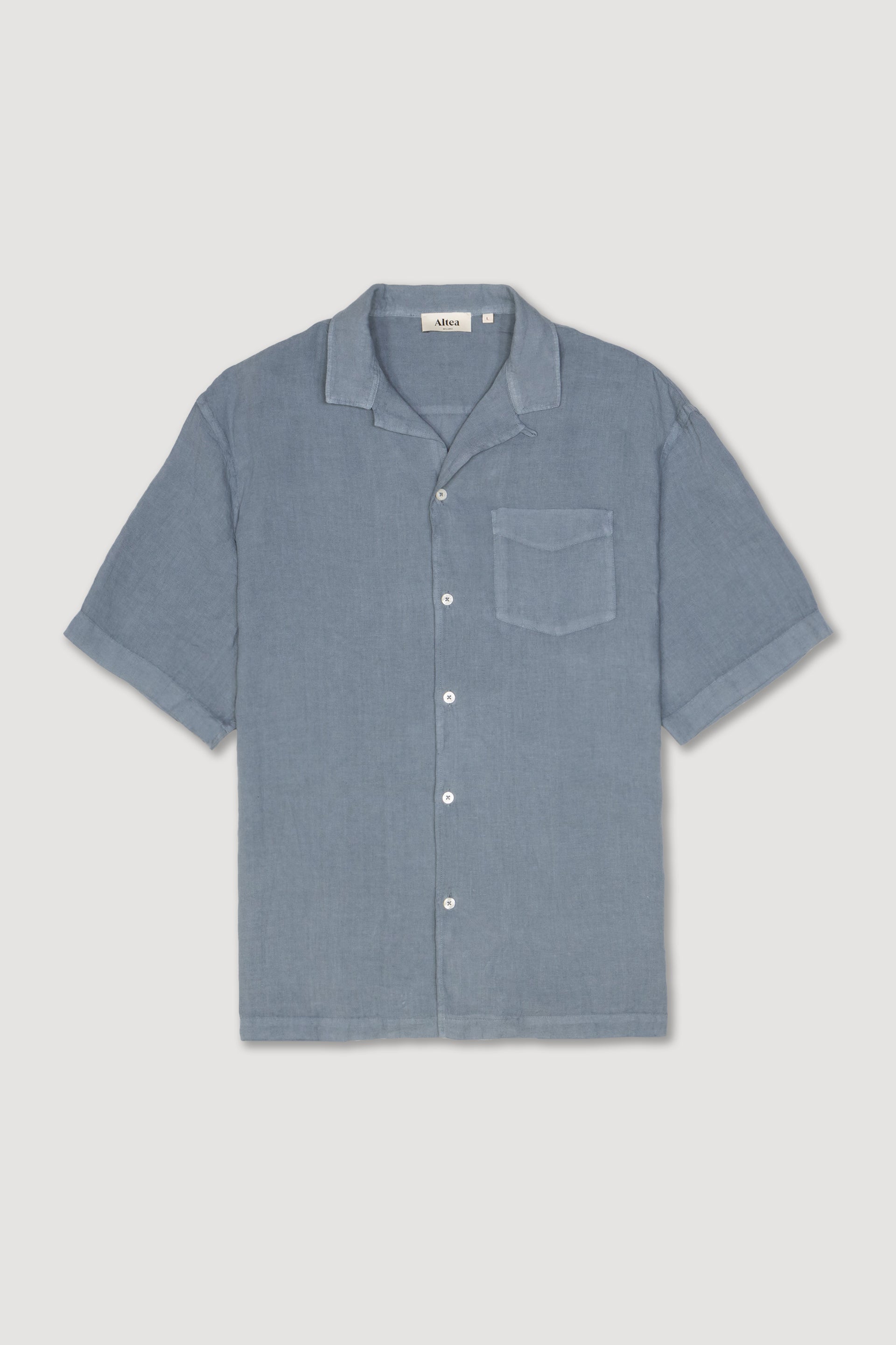 Camicia Bart P. Lino M/ C Tinto Capo - Carta Da Zucchero