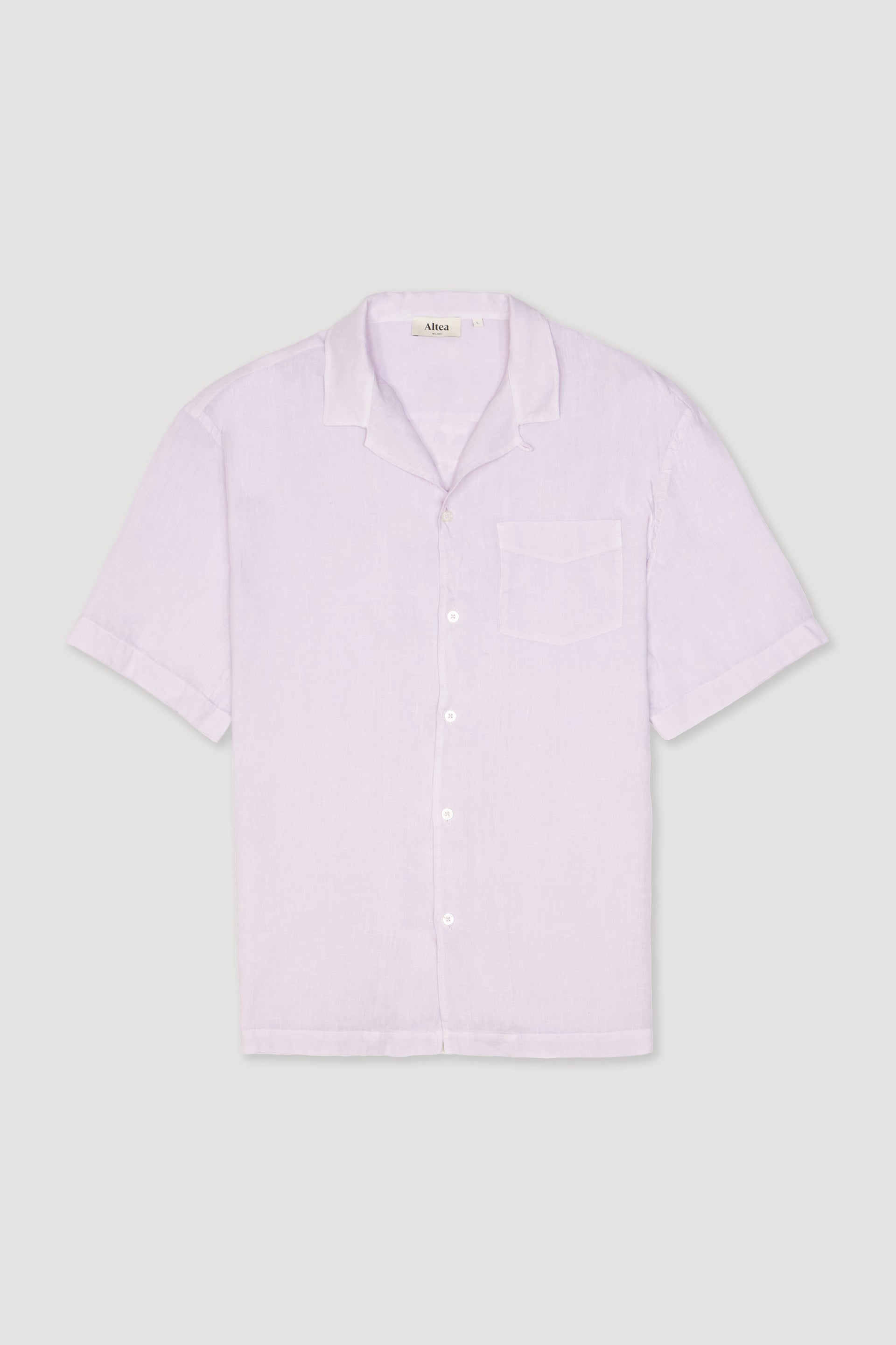 Camicia Bart P. Lino M/ C Tinto Capo - Glicine