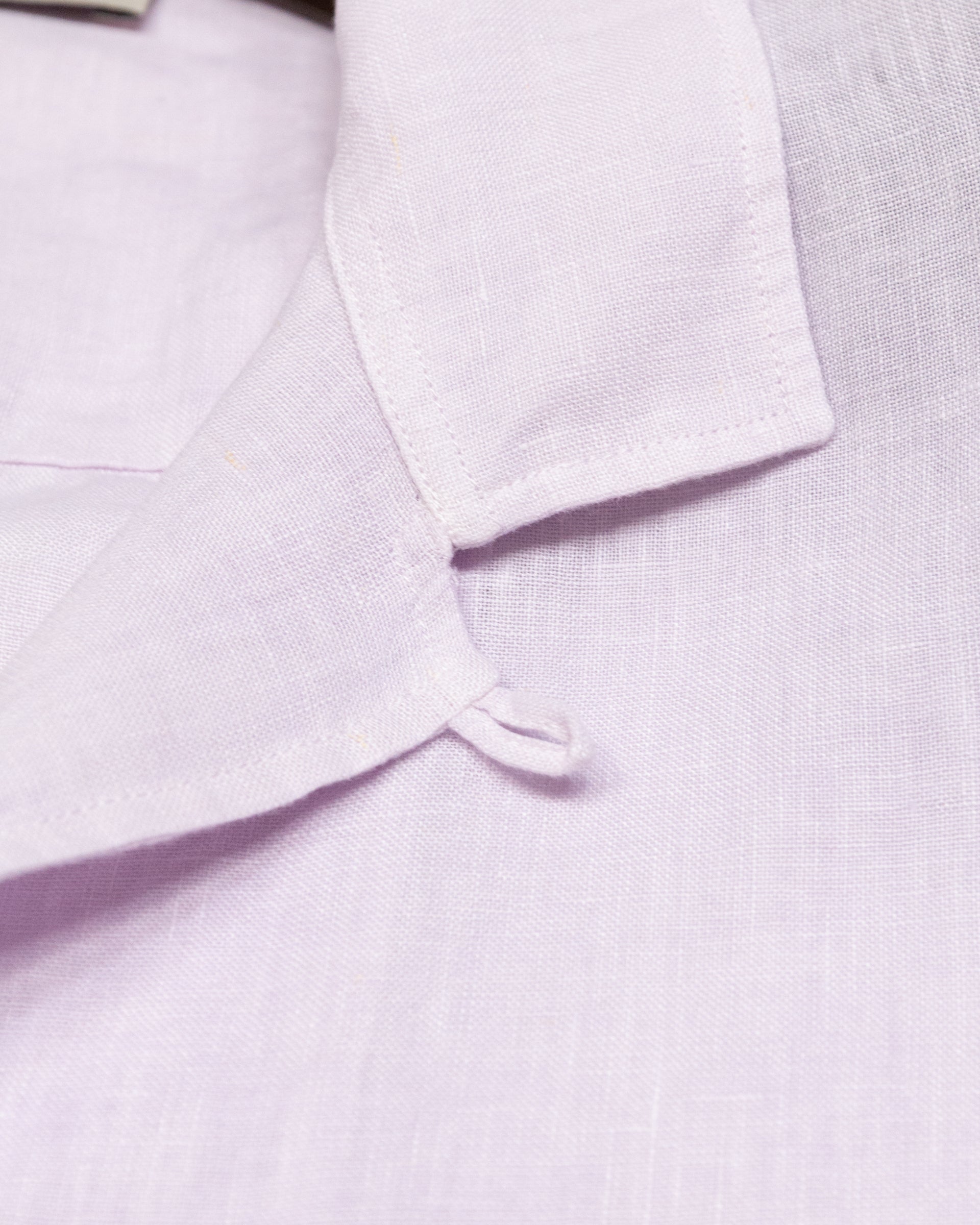 Camicia camp collar Bart in lino, manica corta, vestibilità over, viola - Glicine