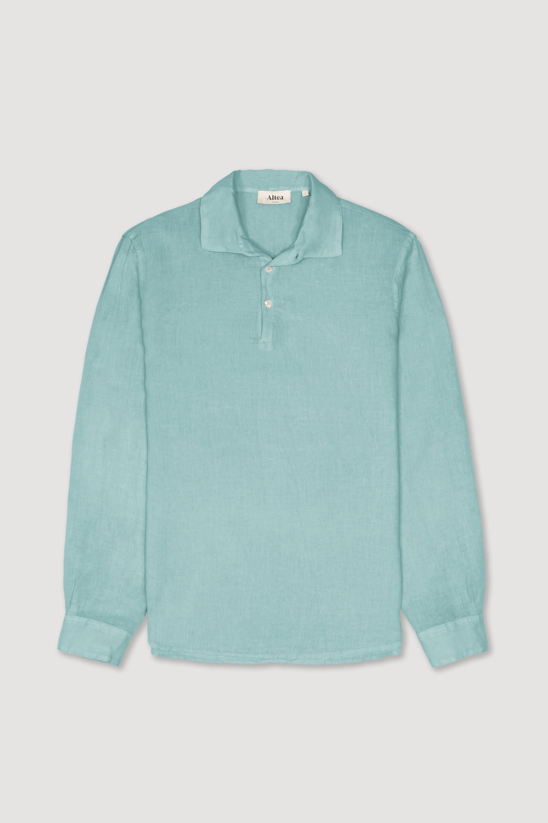 Camicia Polo Bahia M/ L Tinto Capo - Celeste