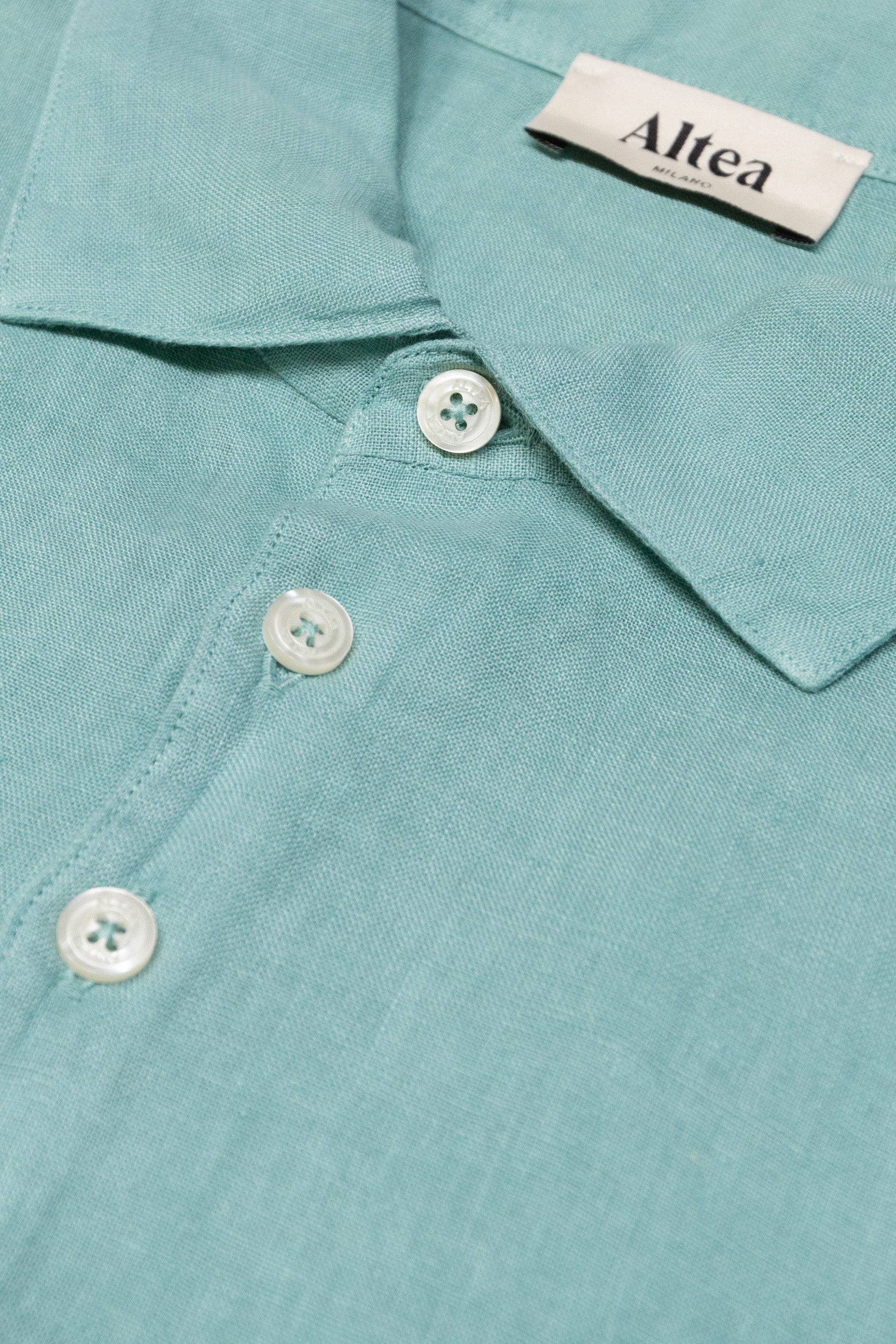 Camicia Polo Bahia M/ L Tinto Capo - Celeste