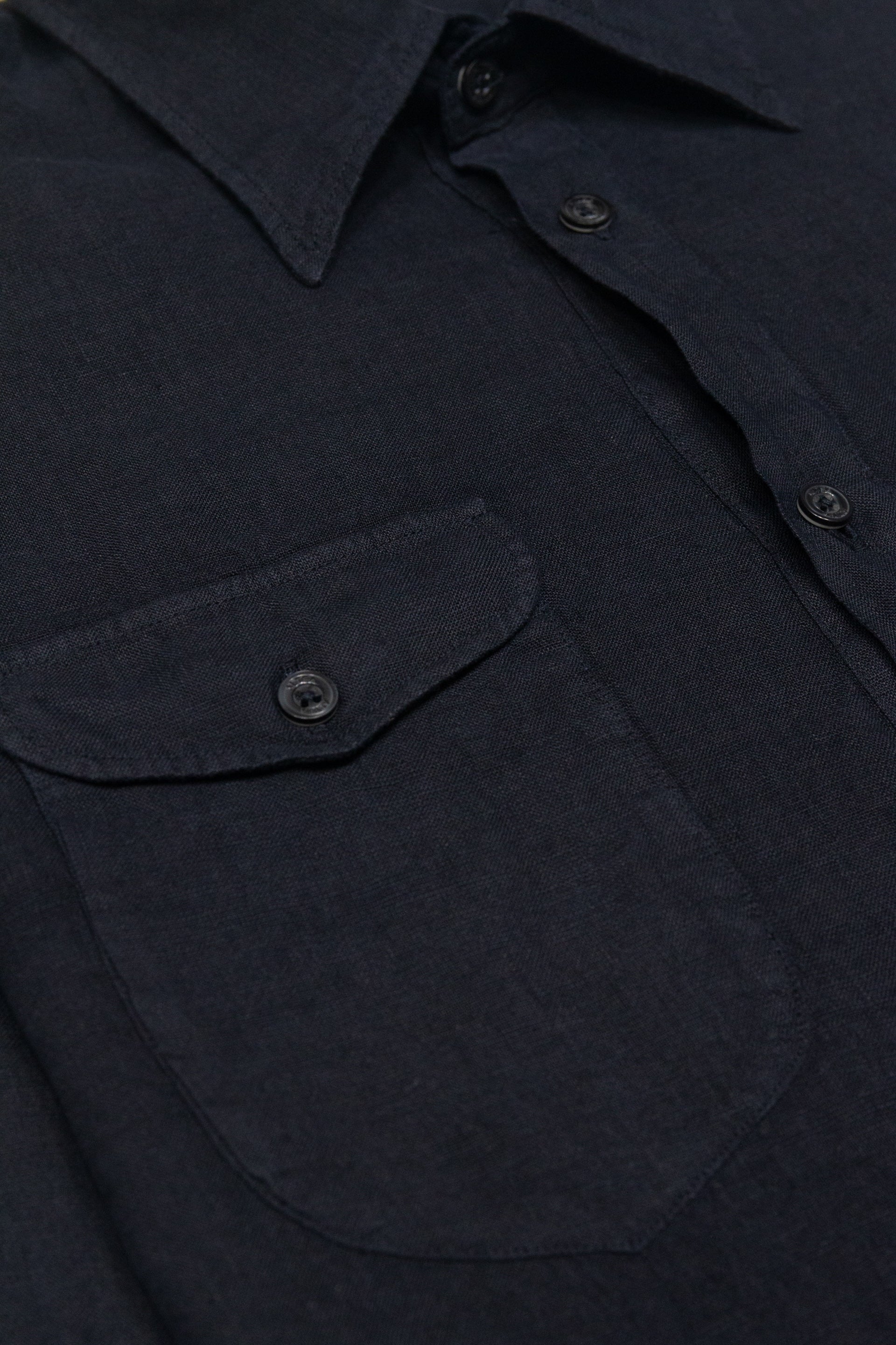 Camicia Dallas Lino M/ L Tinto Capo - Navy