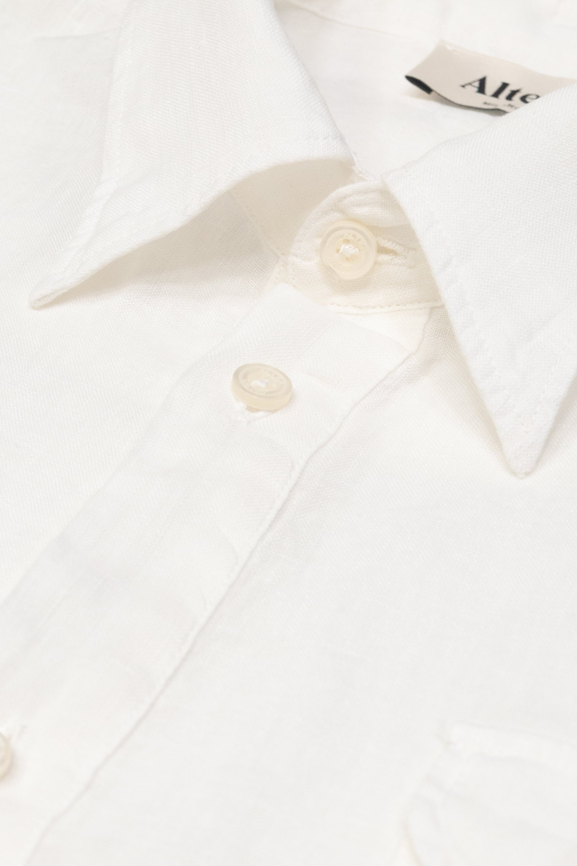 Camicia Dallas Lino M/ L Tinto Capo - Bianco