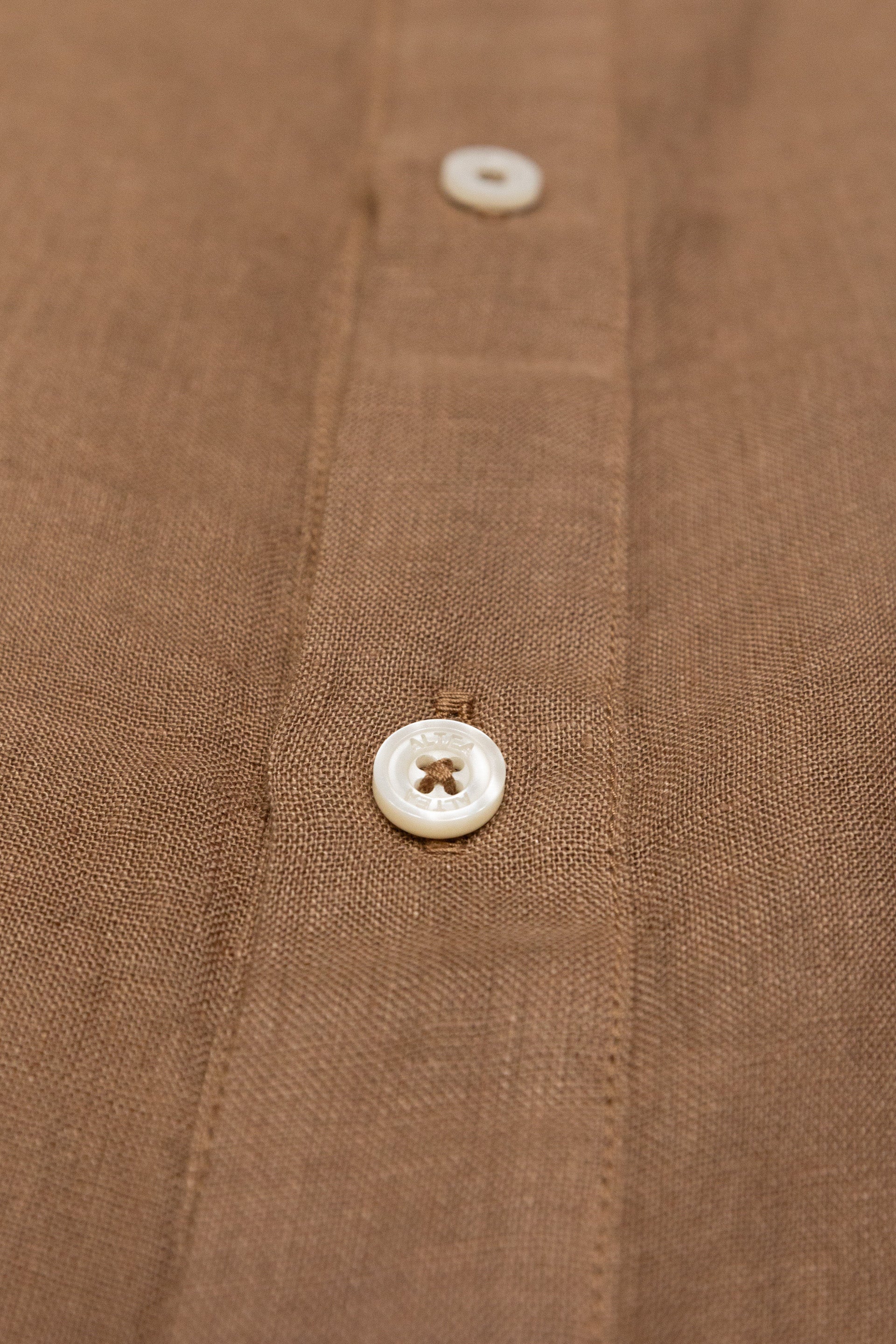 Camicia Dallas Lino M/ L Tinto Capo - Cammello