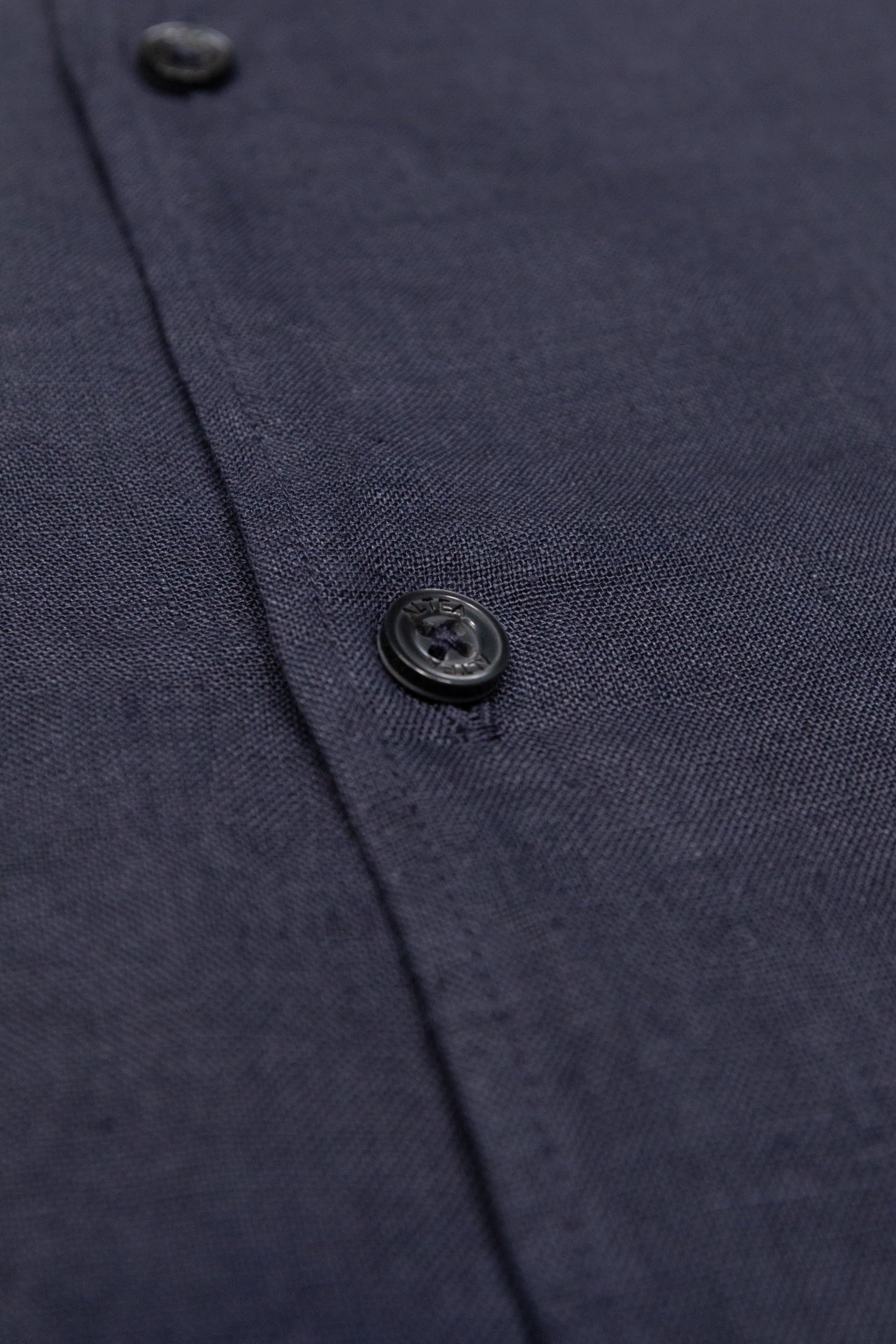 Camicia Eliot Lino M/ L Tinto Capo - Abisso