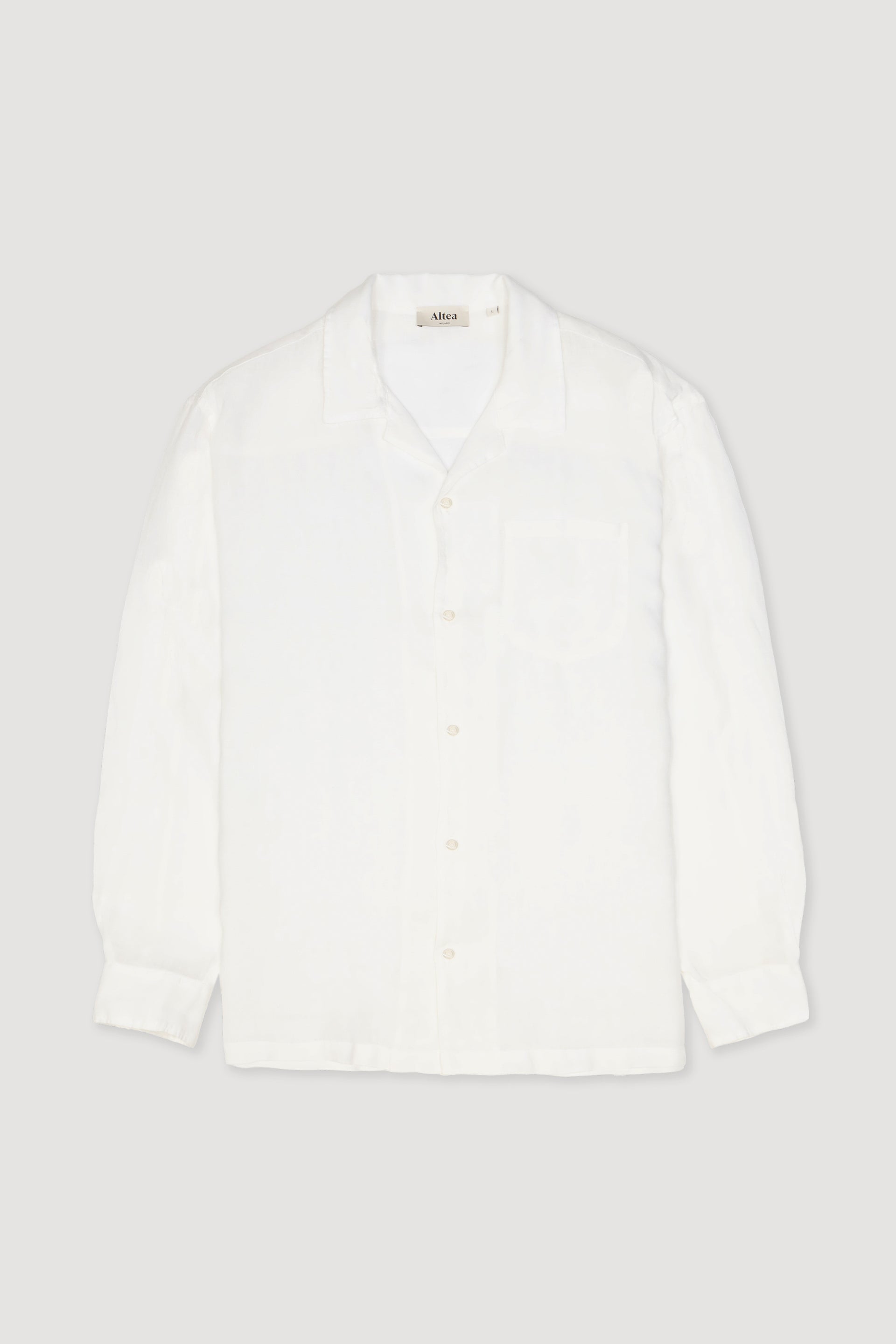 Camicia Eliot Lino M/ L Tinto Capo - Bianco