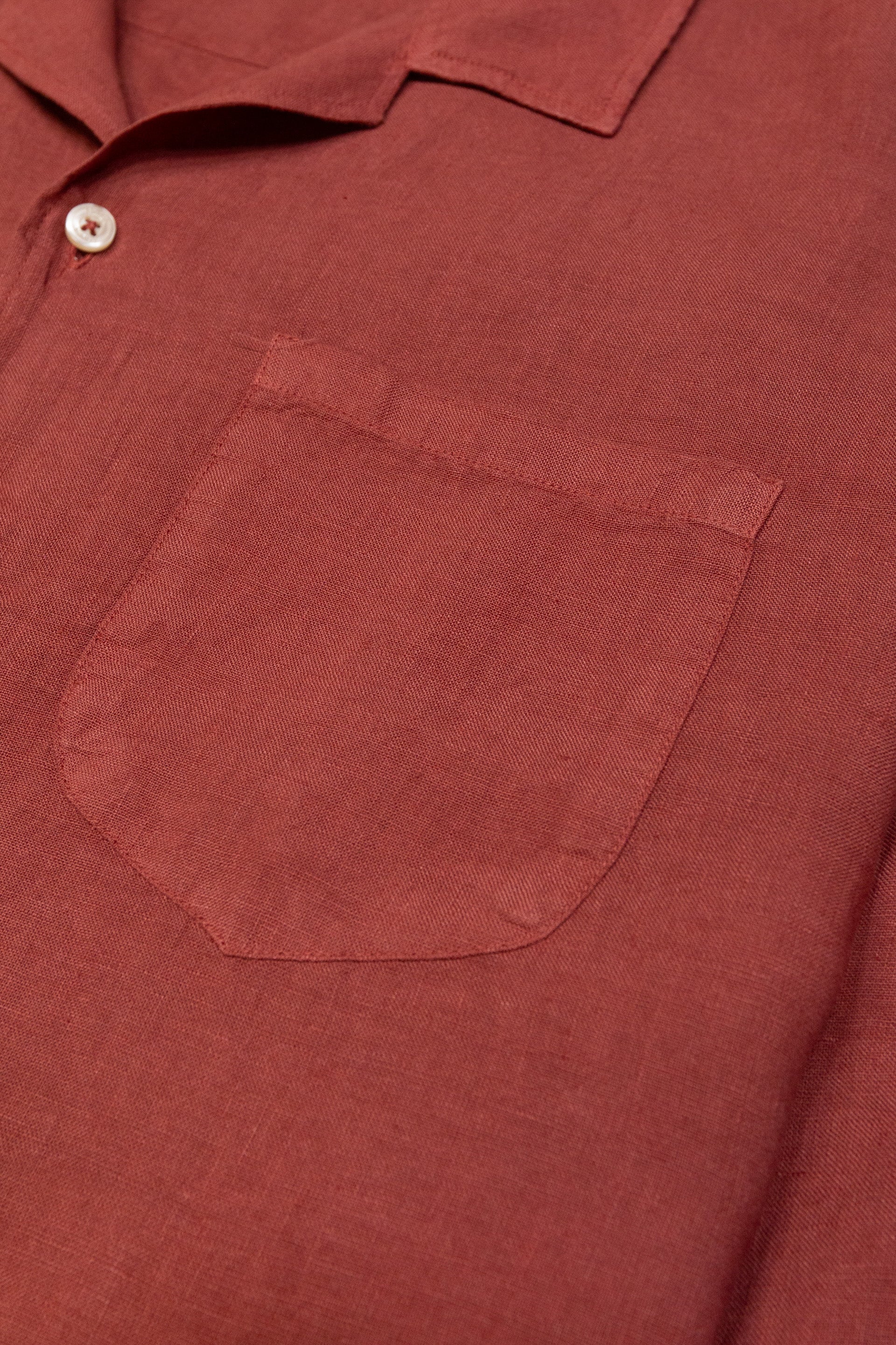 Camicia Eliot Lino M/ L Tinto Capo - Cotto