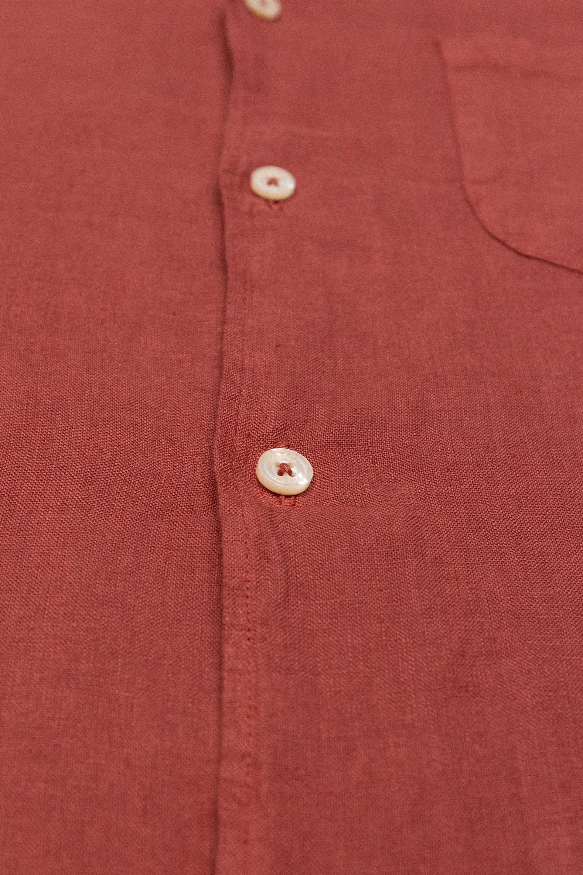 Camicia Eliot Lino M/ L Tinto Capo - Cotto