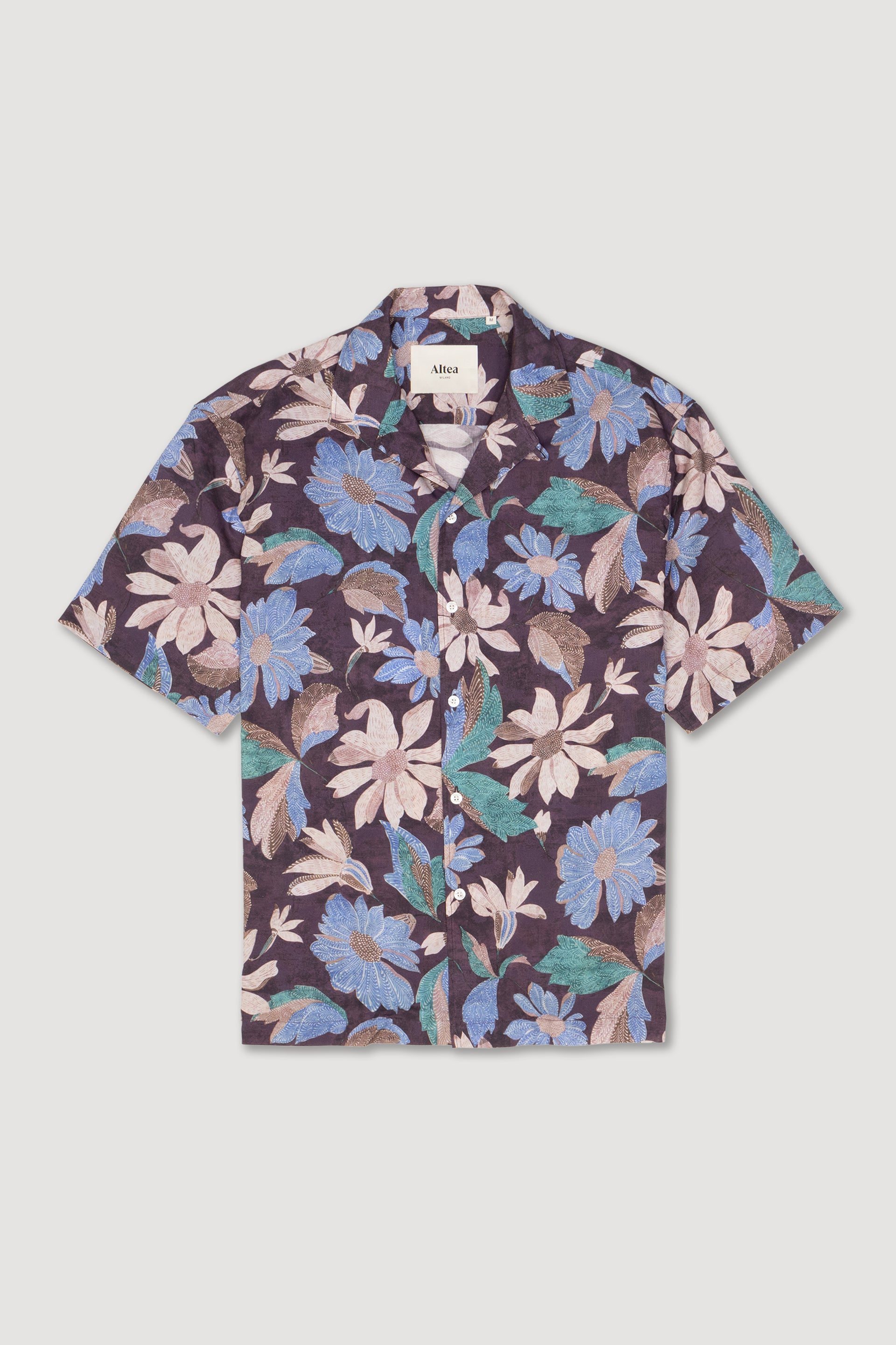 Camicia Bart Stampata M/ C - Viola