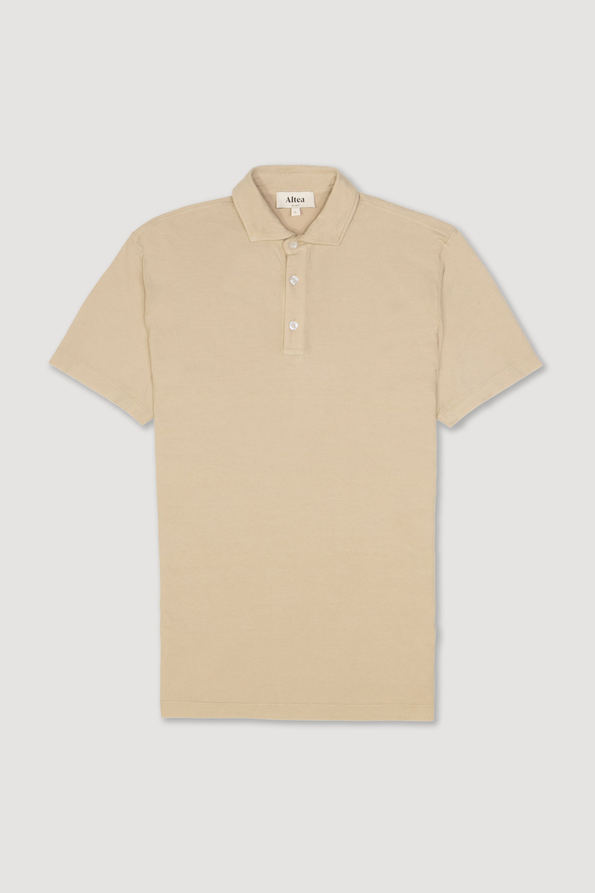 Polo Greg Jersey Glacial M/c Tinto Capo - Beige