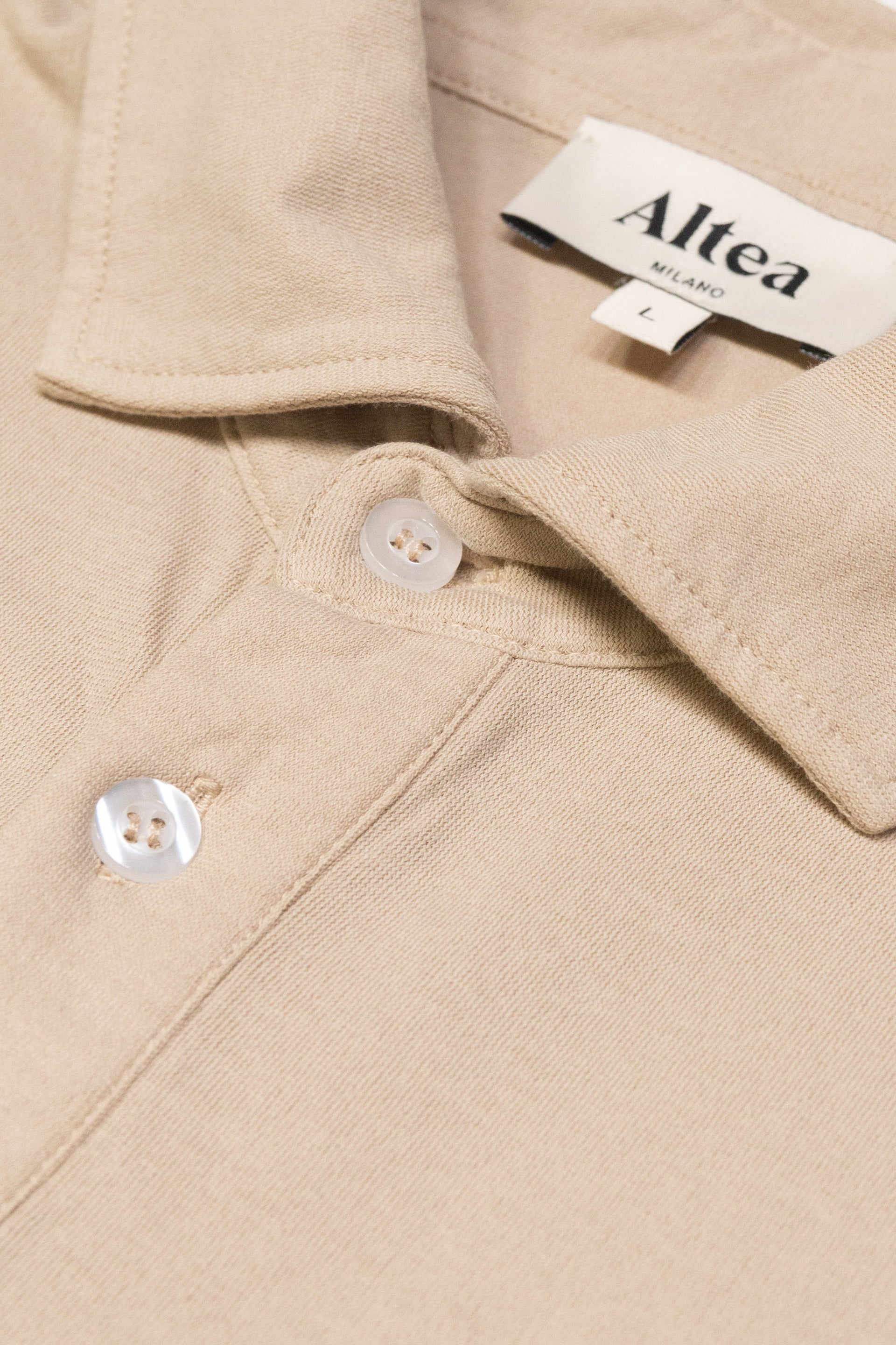 Polo Greg Jersey Glacial M/c Tinto Capo - Beige