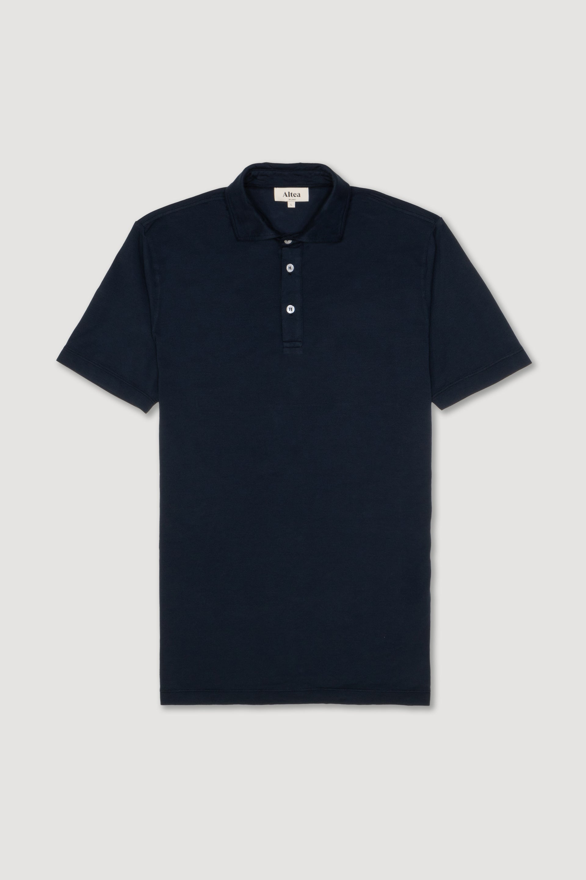 Polo Greg Jersey Light M/ C Tinto Capo - Navy