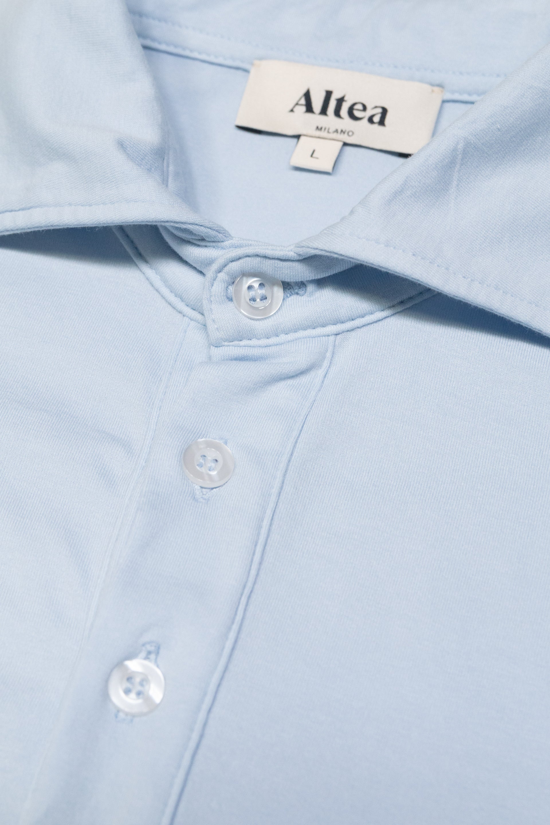 Polo Greg Jersey Light M/ C Tinto Capo - Azzurro