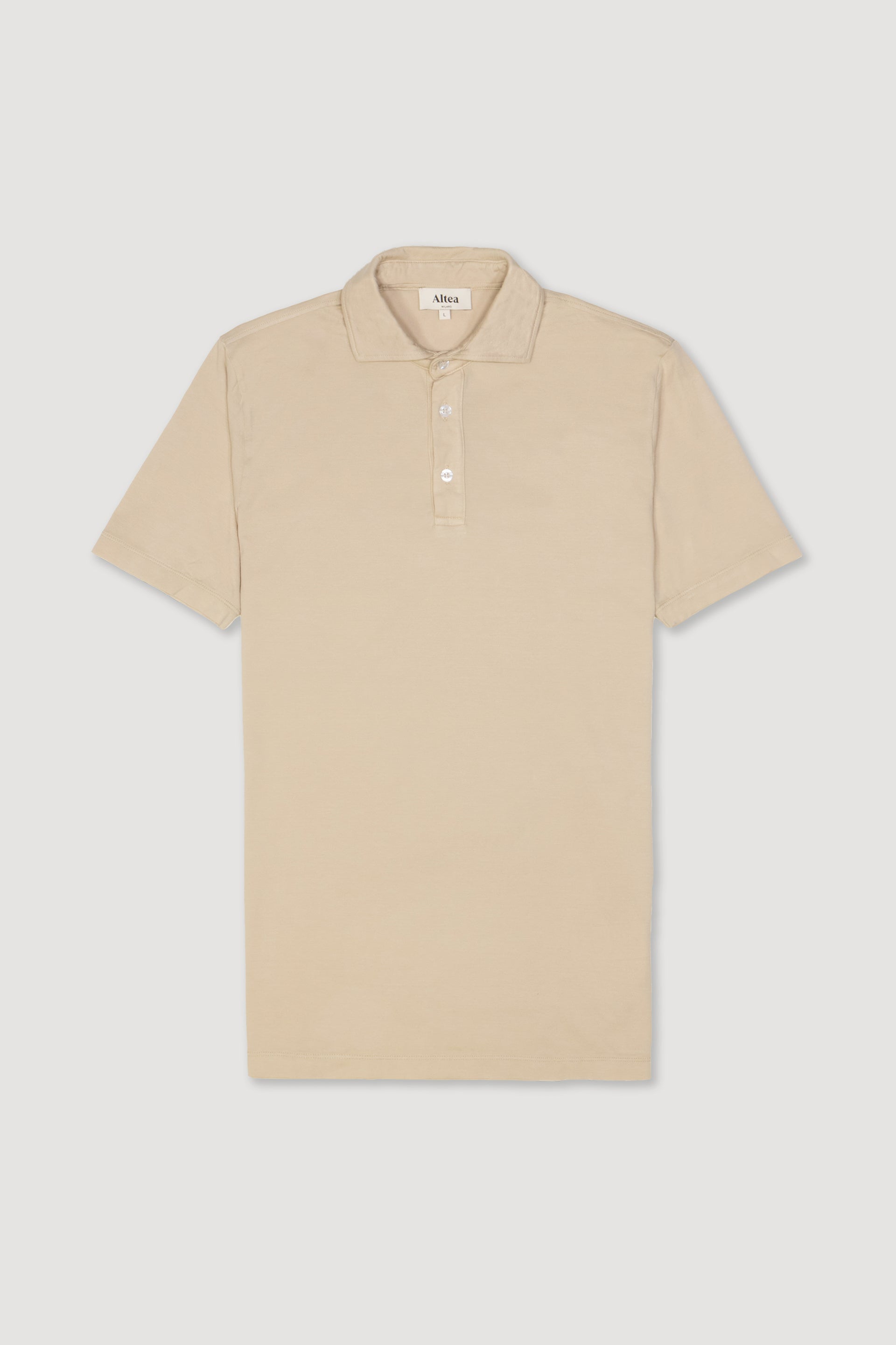Polo Greg Jersey Light M/ C Tinto Capo - Beige