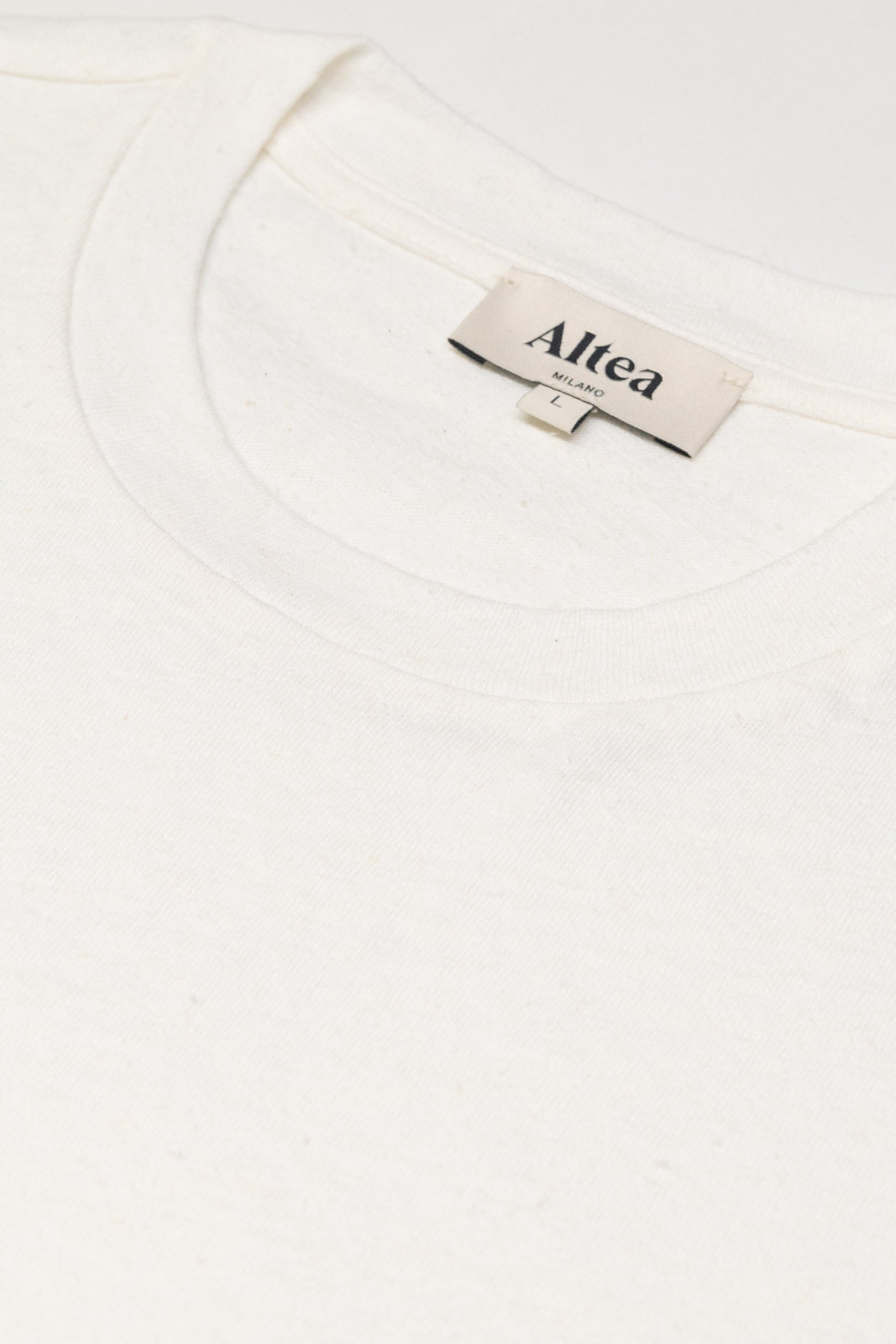 T-shirt Lewis Jersey Cotone Lino - Panna Scuro