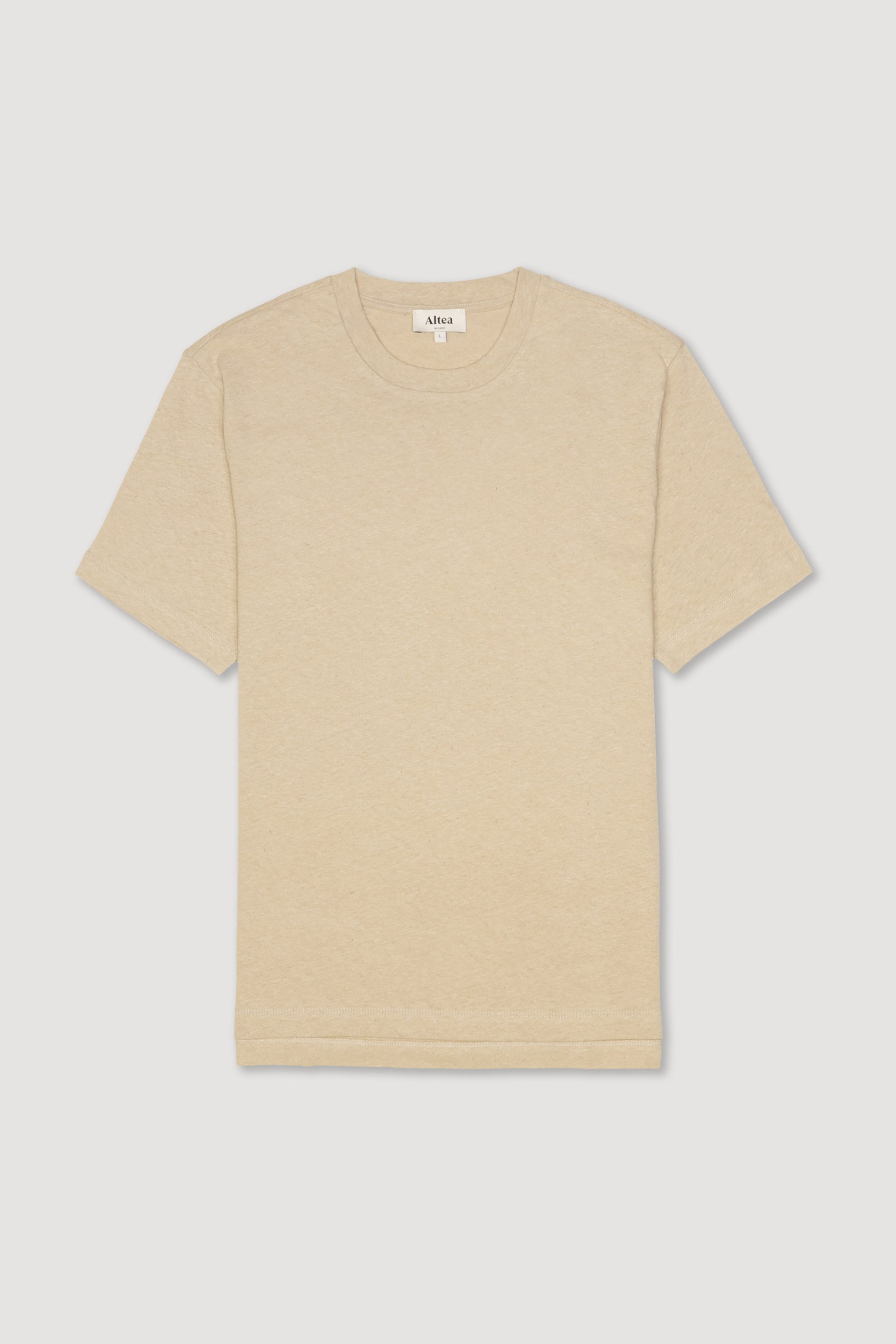 T-shirt Lewis Jersey Cotone Lino - Beige