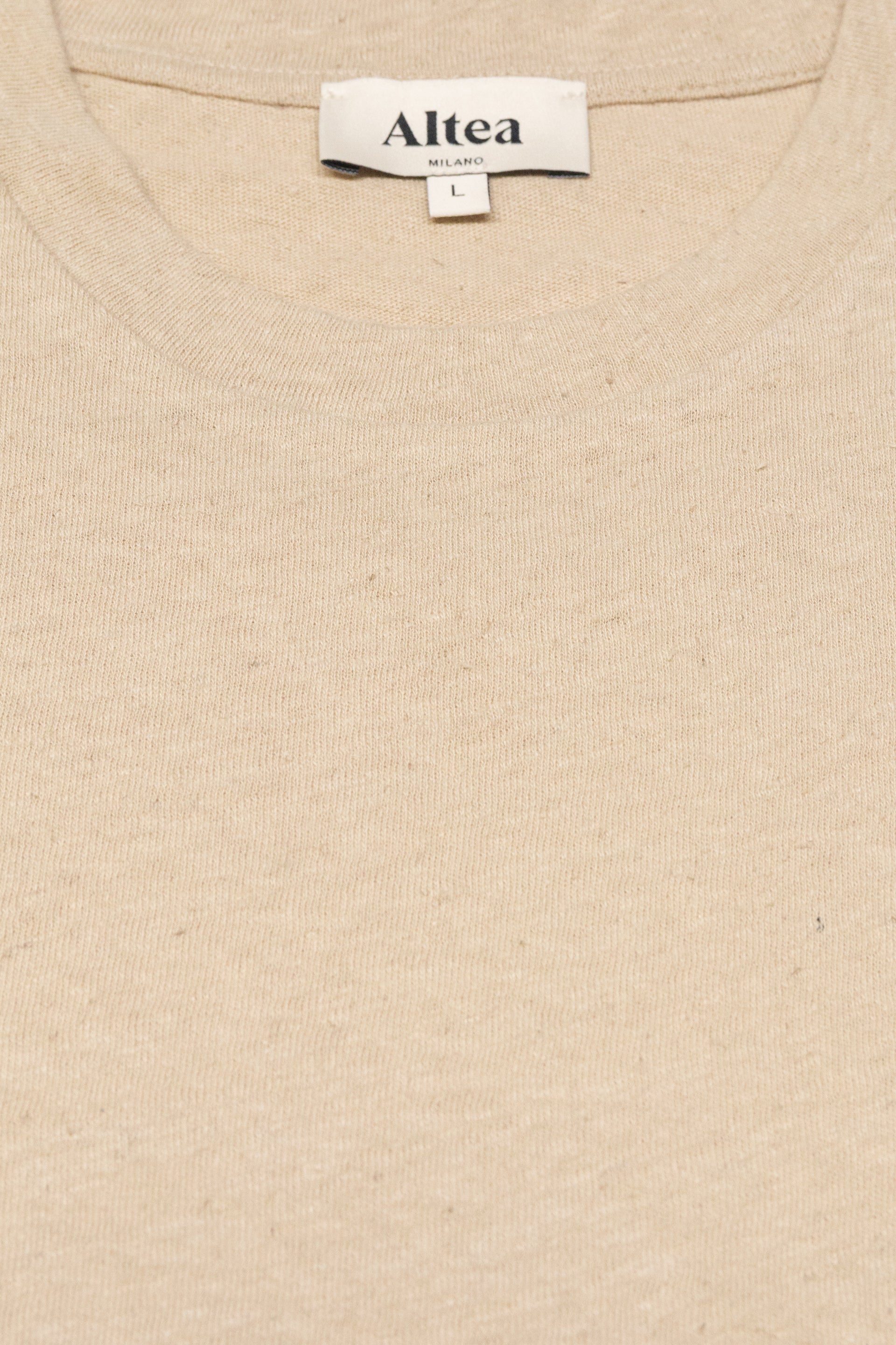 T-shirt Lewis Jersey Cotone Lino - Beige