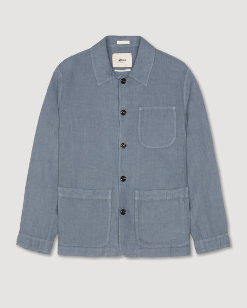 Constantin linen chore jacket, unlined, light blue - Sugar Paper