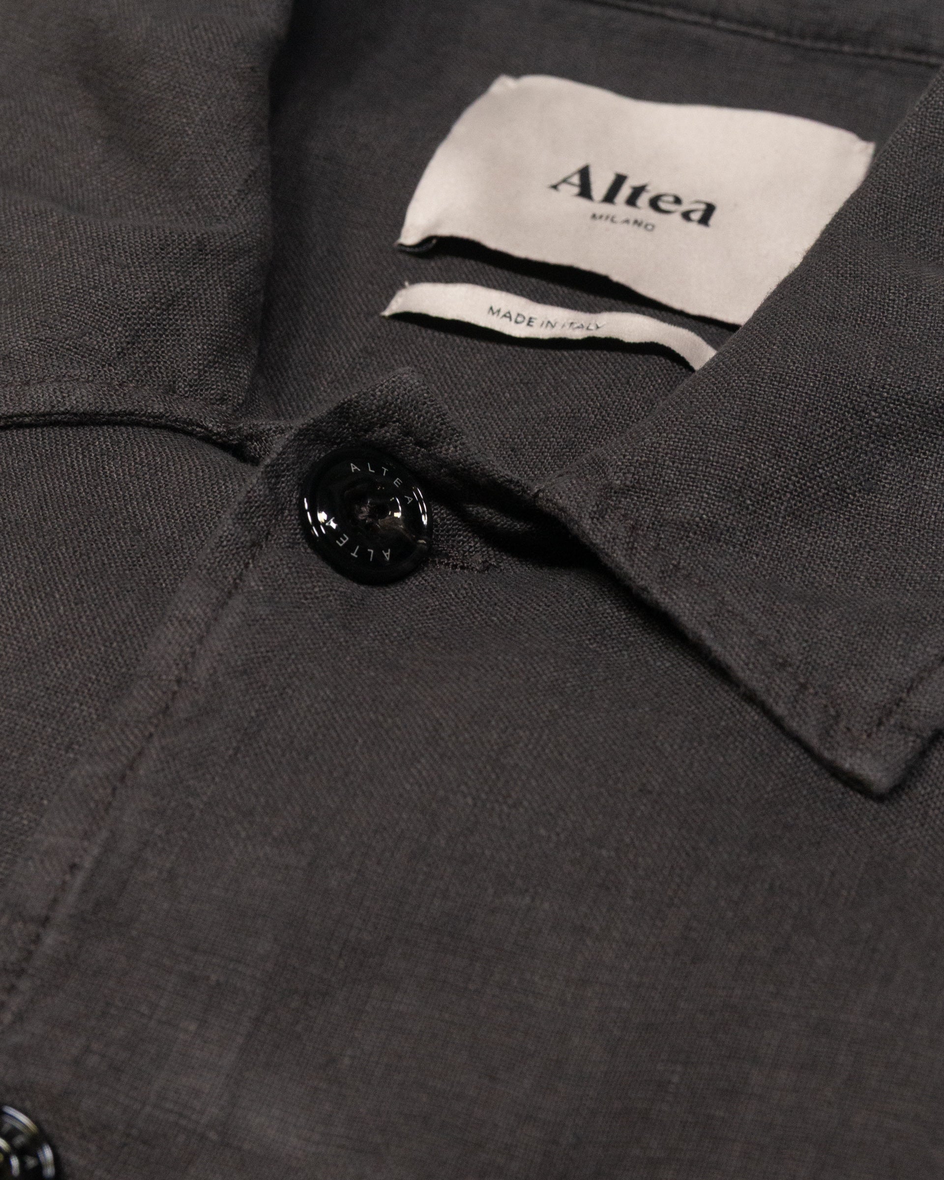 Constantin linen chore jacket, unlined - Dark Brown
