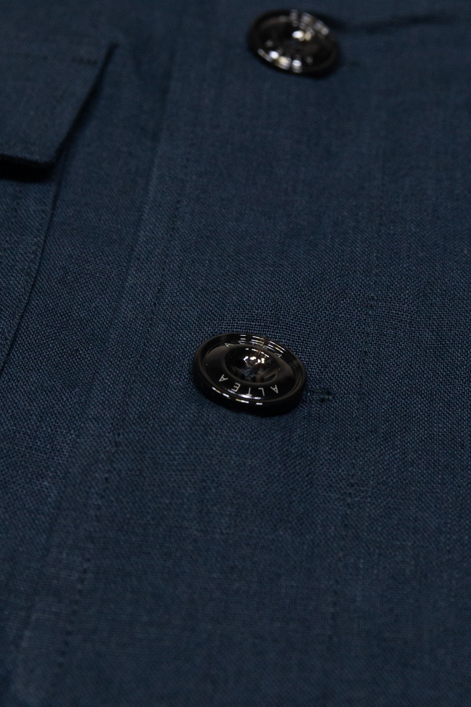 Overshirt Mitchell Lino Tinto Pezza - Navy