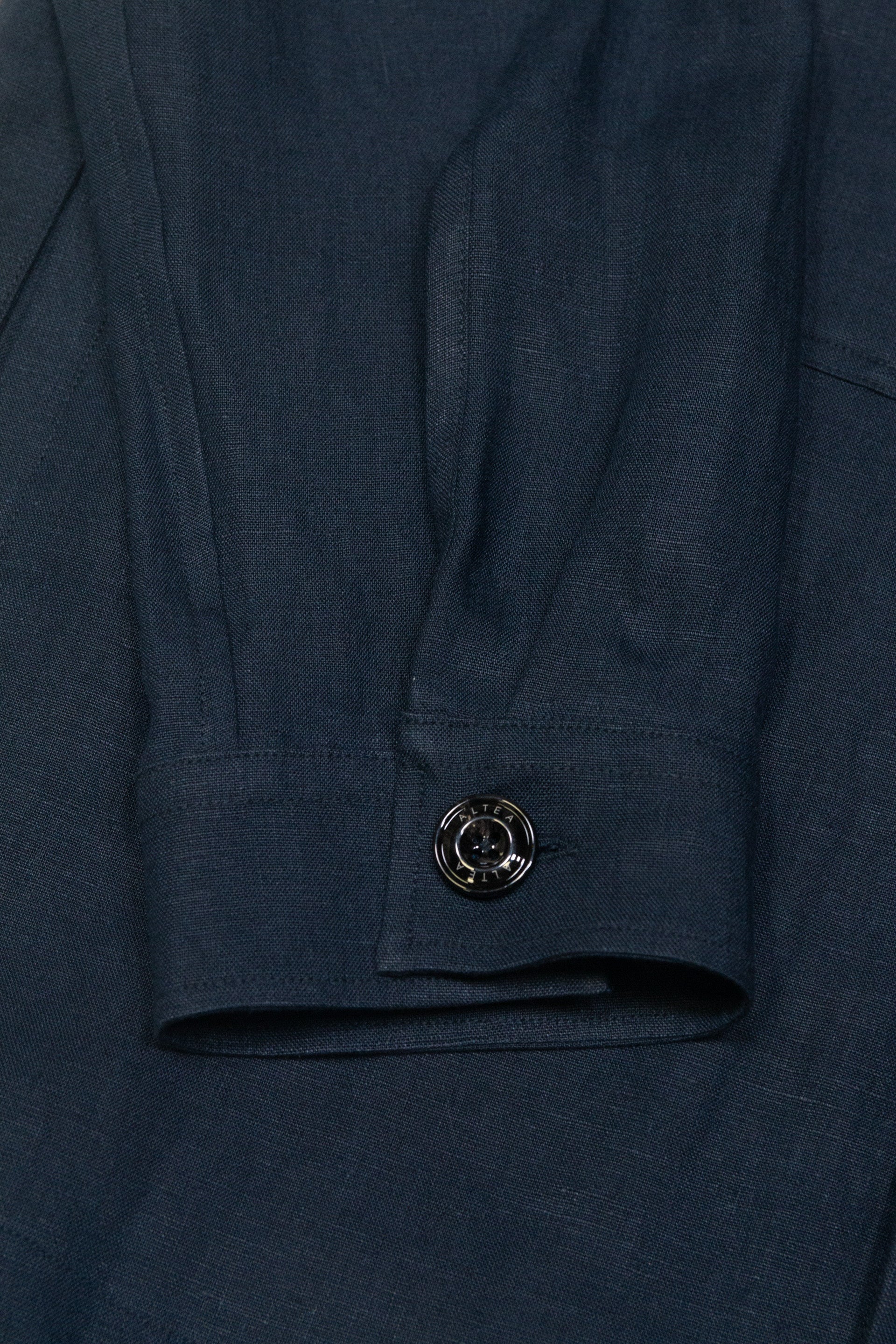 Overshirt Mitchell Lino Tinto Pezza - Navy
