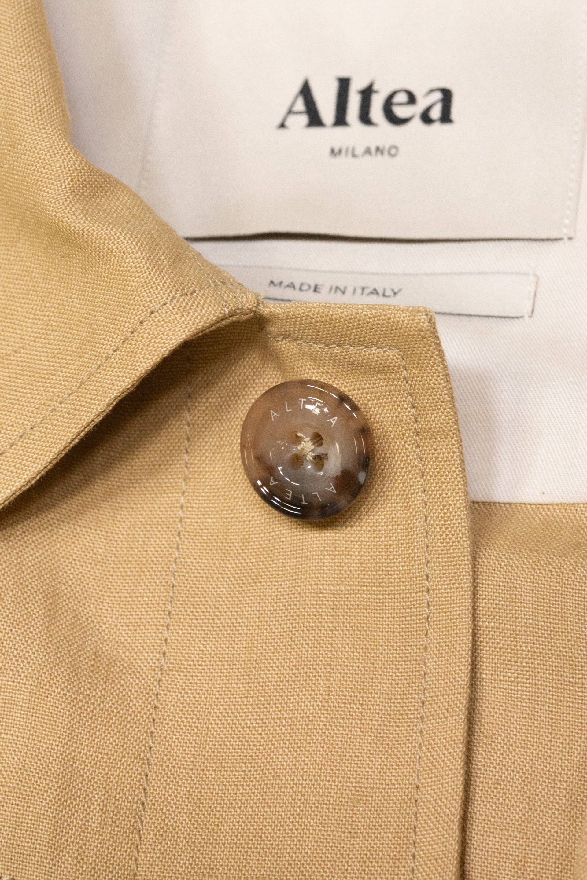 Overshirt Mitchell Lino Tinto Pezza - Beige