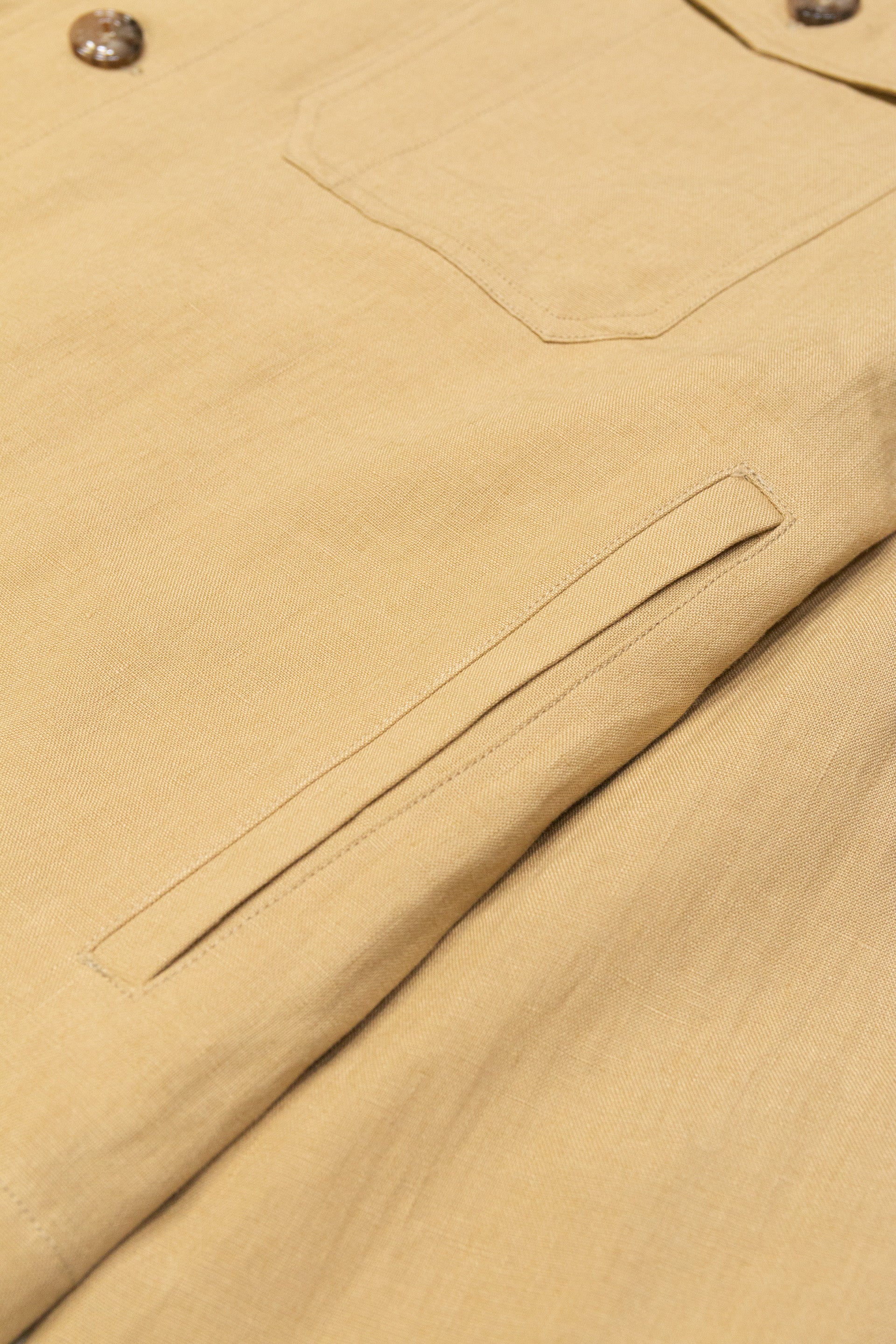 Overshirt Mitchell Lino Tinto Pezza - Beige