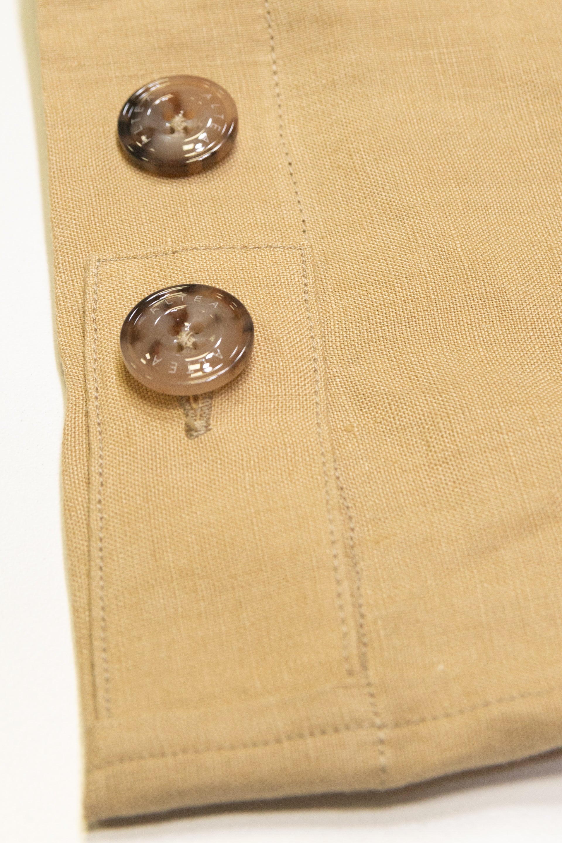 Overshirt Mitchell Lino Tinto Pezza - Beige