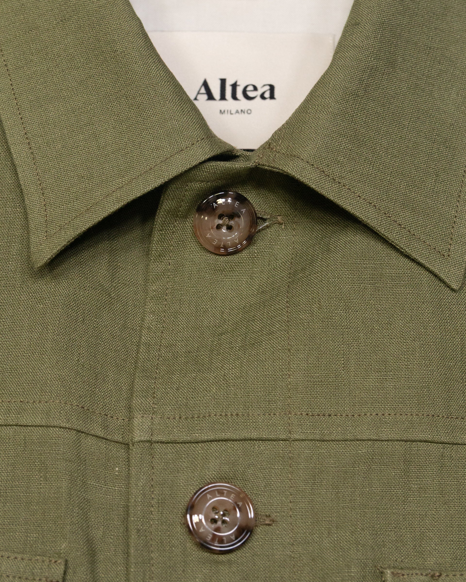 Overshirt Mitchell Lino - Verde Salvia - Altea