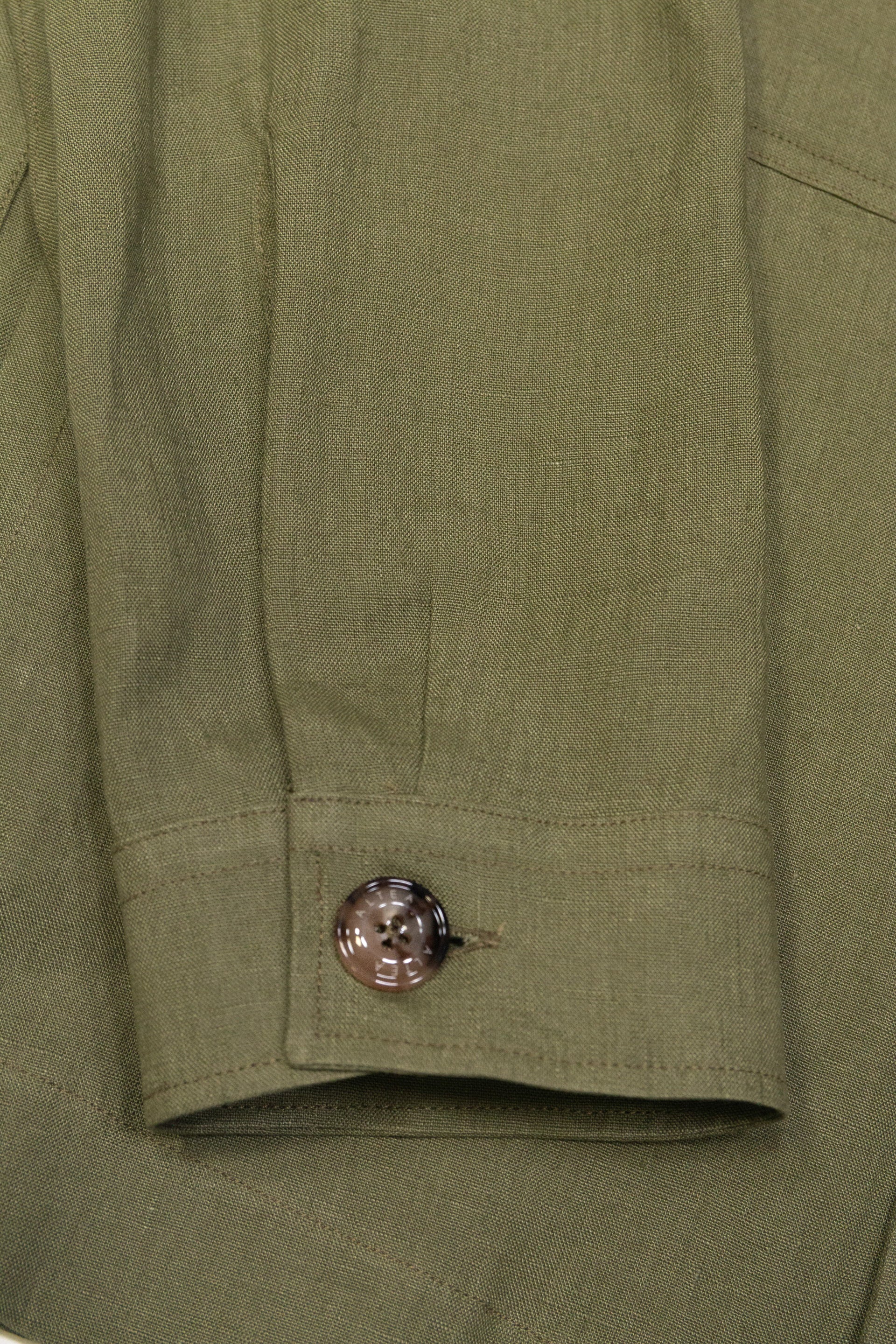 Overshirt Mitchell Lino Tinto Pezza - Salvia