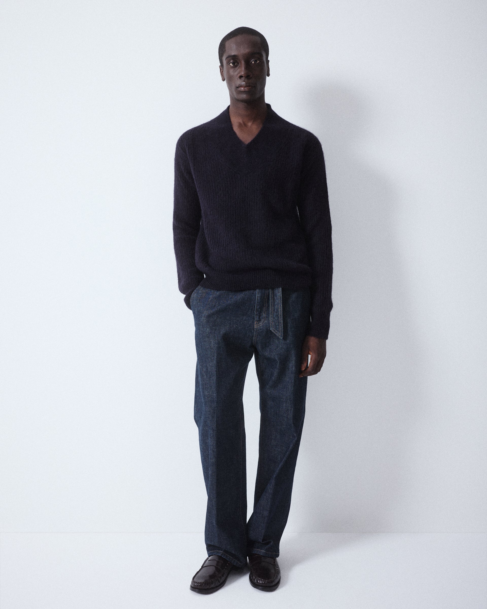 Maglia Inglese Scollo V M/ L - NAVY