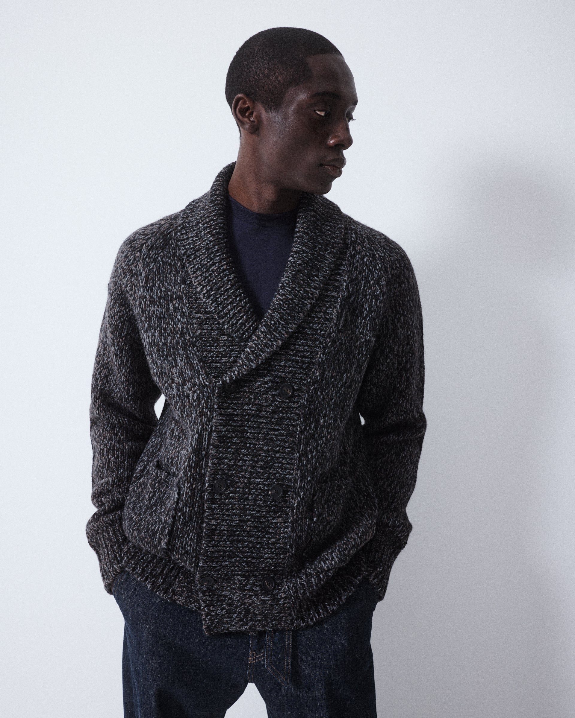 Cardigan Maglia Rasato M/ L - MORO