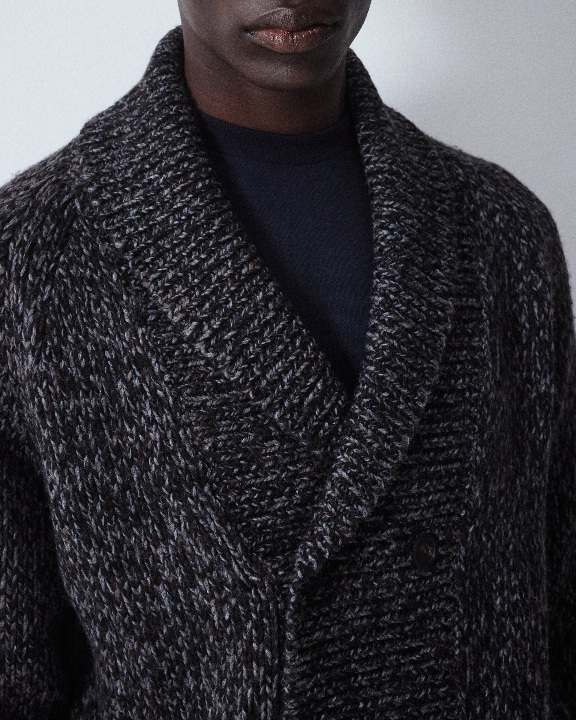 Cardigan Maglia Rasato M/ L - MORO