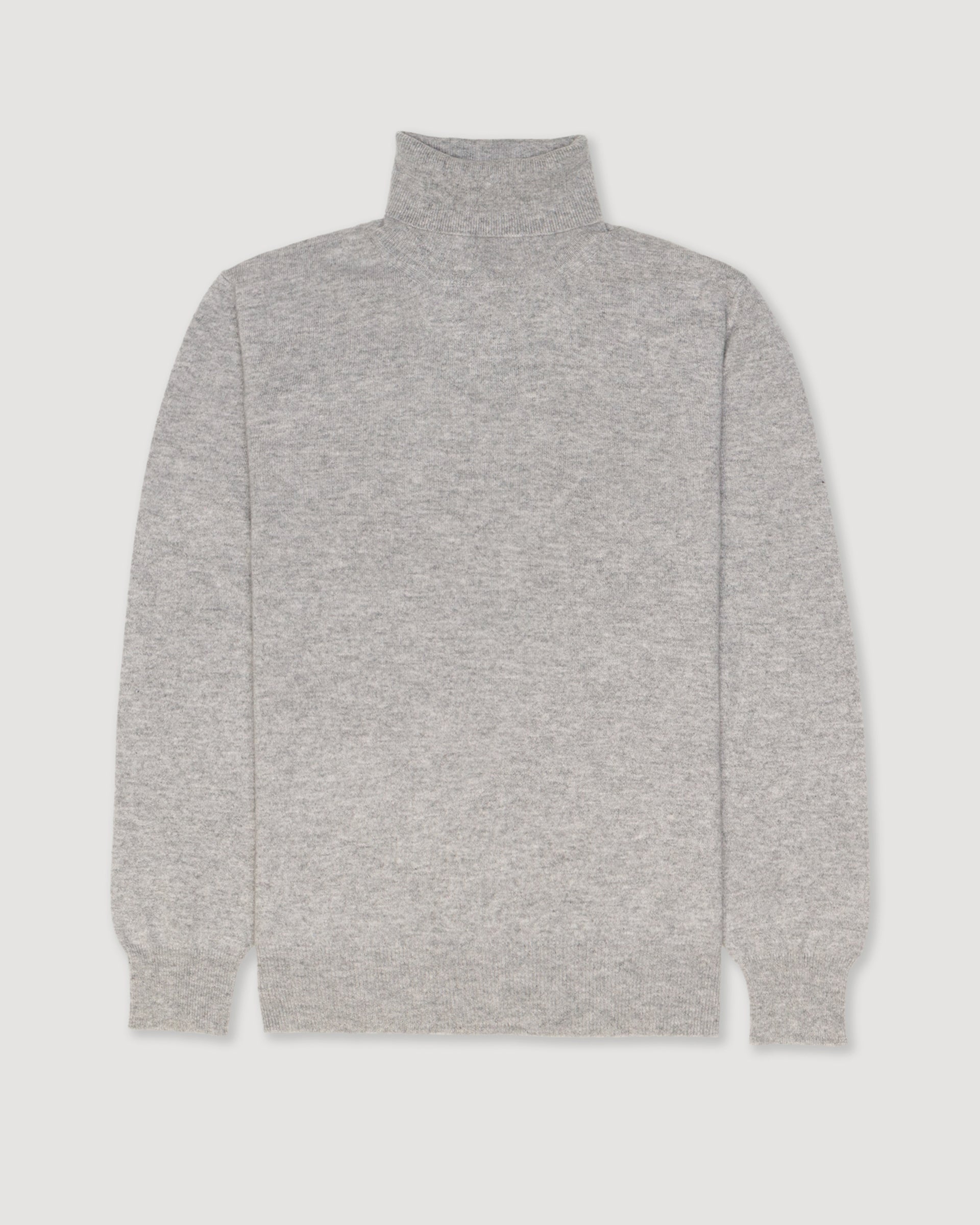 Maglia Dolcevita Rasata Cashmere M/ L - GRIGIO CHIARO