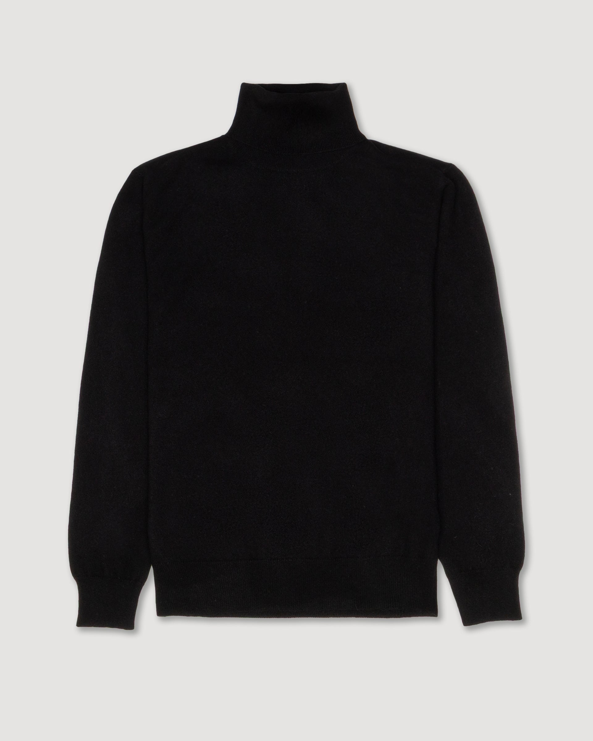 Maglia Dolcevita Rasata Cashmere M/ L - NERO