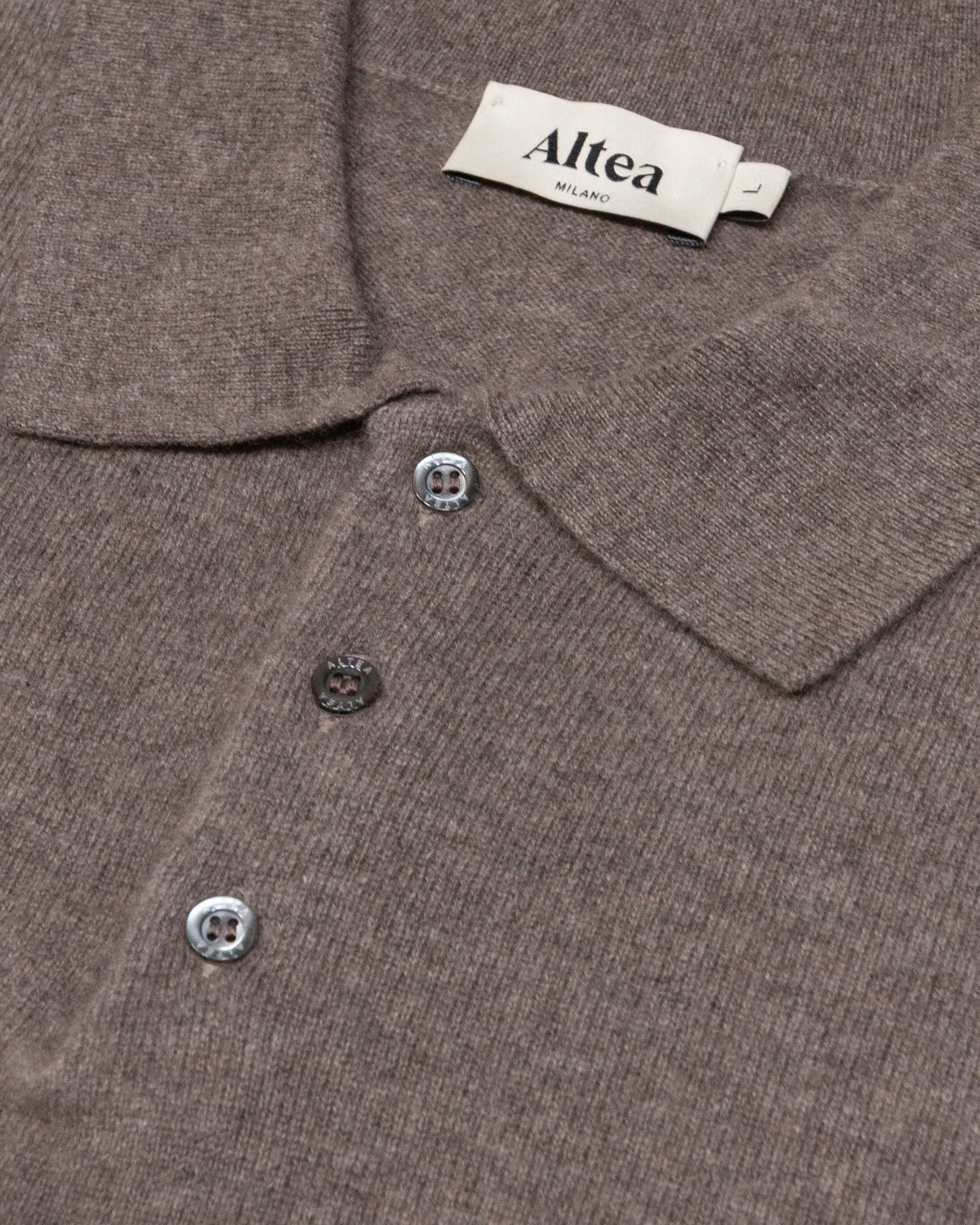 Maglia Polo Rasata Cashmere M/ L - TORTORA