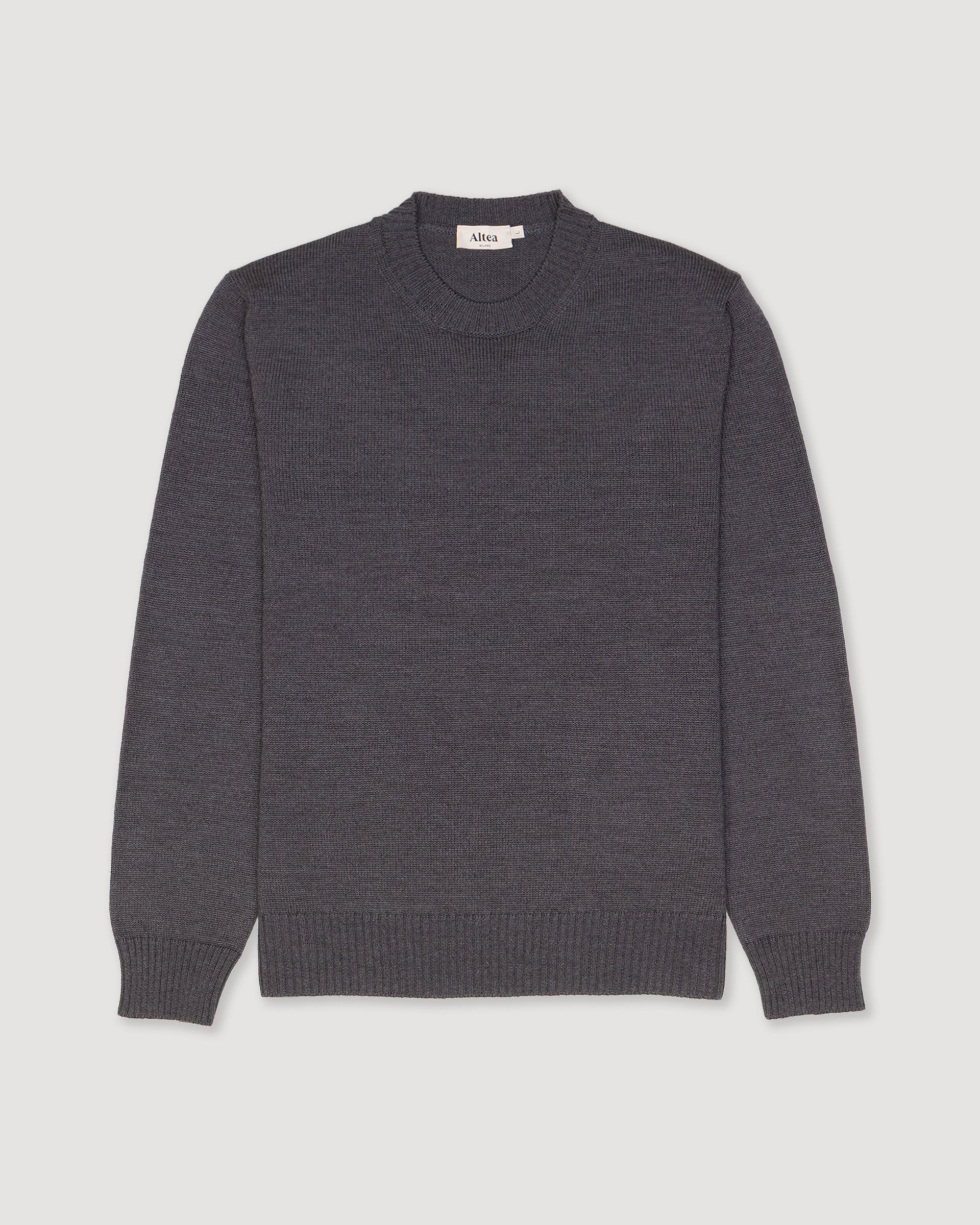 Maglia Girocollo Merino Rasata M/ L - GRIGIO MEDIO