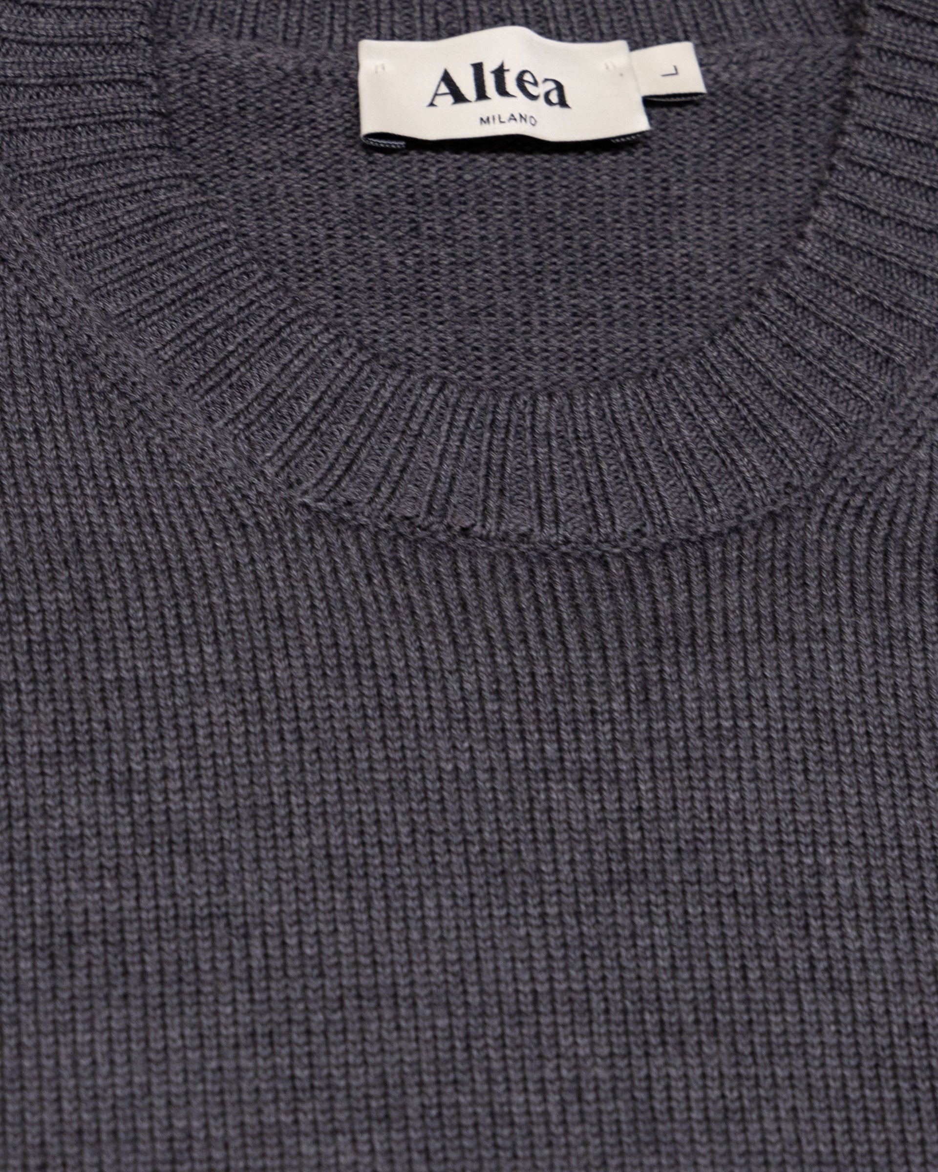 Maglia Girocollo Merino Rasata M/ L - GRIGIO MEDIO